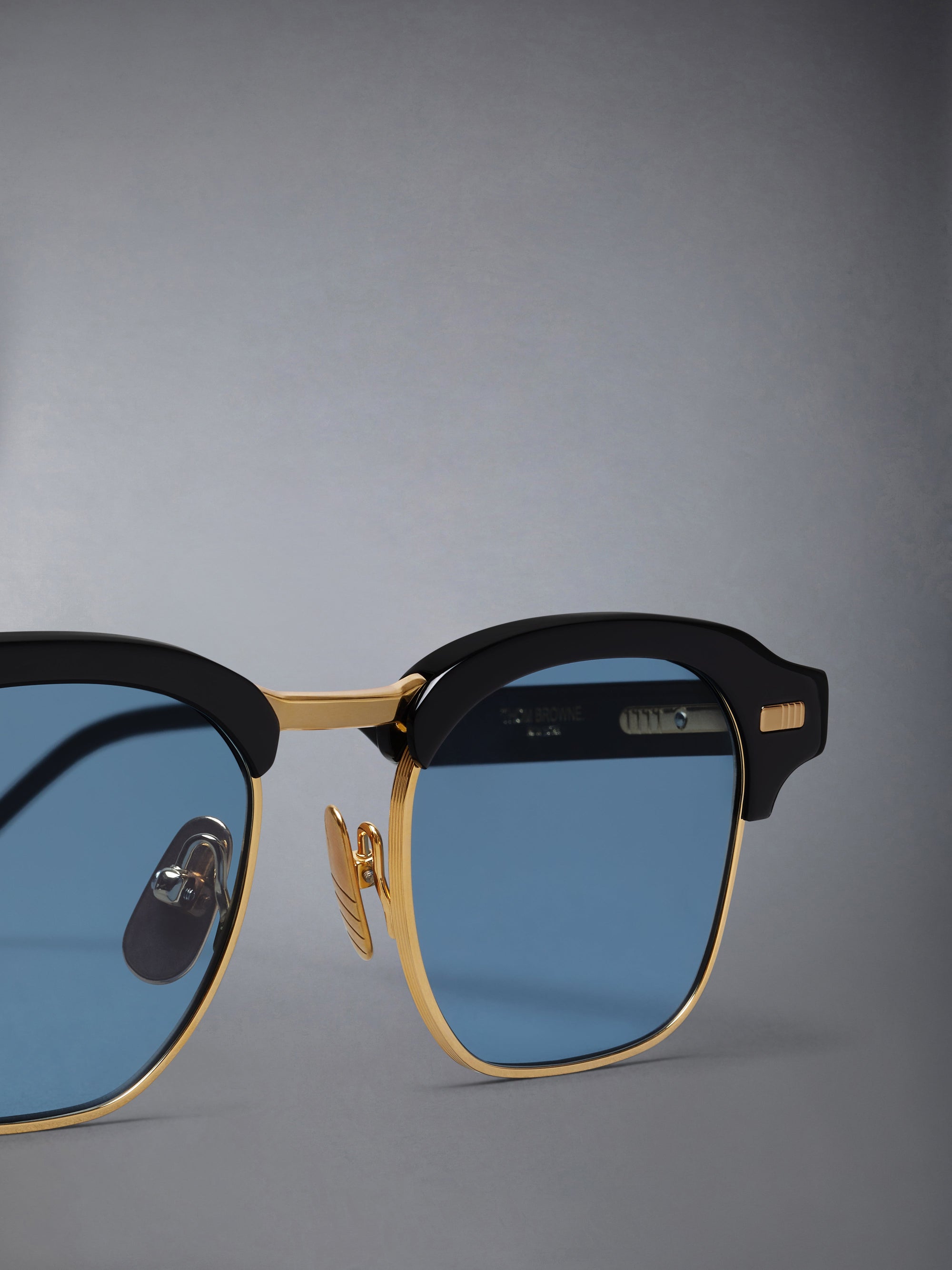 ACETATE AND TITANIUM SQUARE SUNGLASSES