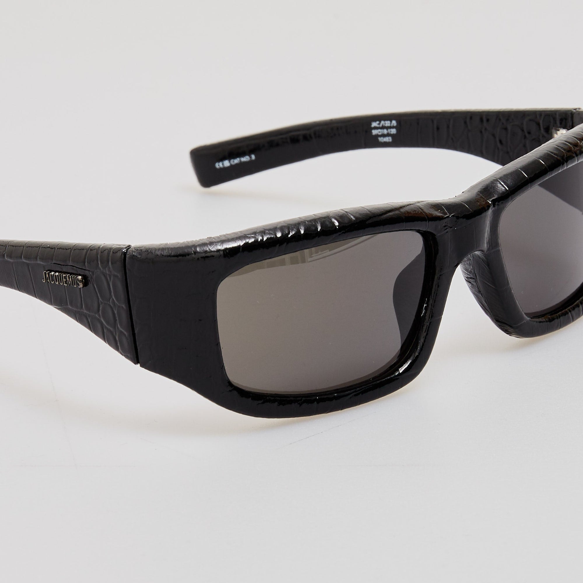 Aero Sunglasses in Black Crocodile