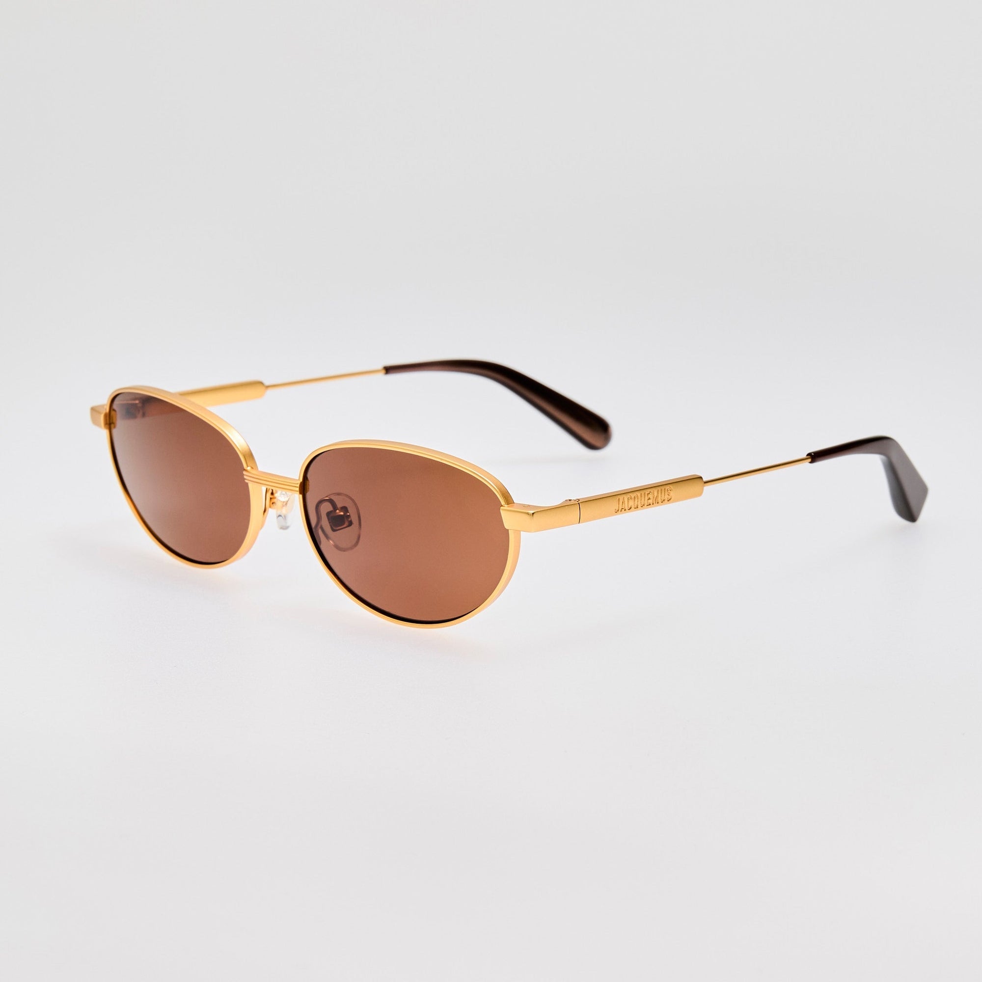 Alba Sunglasses in Matt Gold and Brown