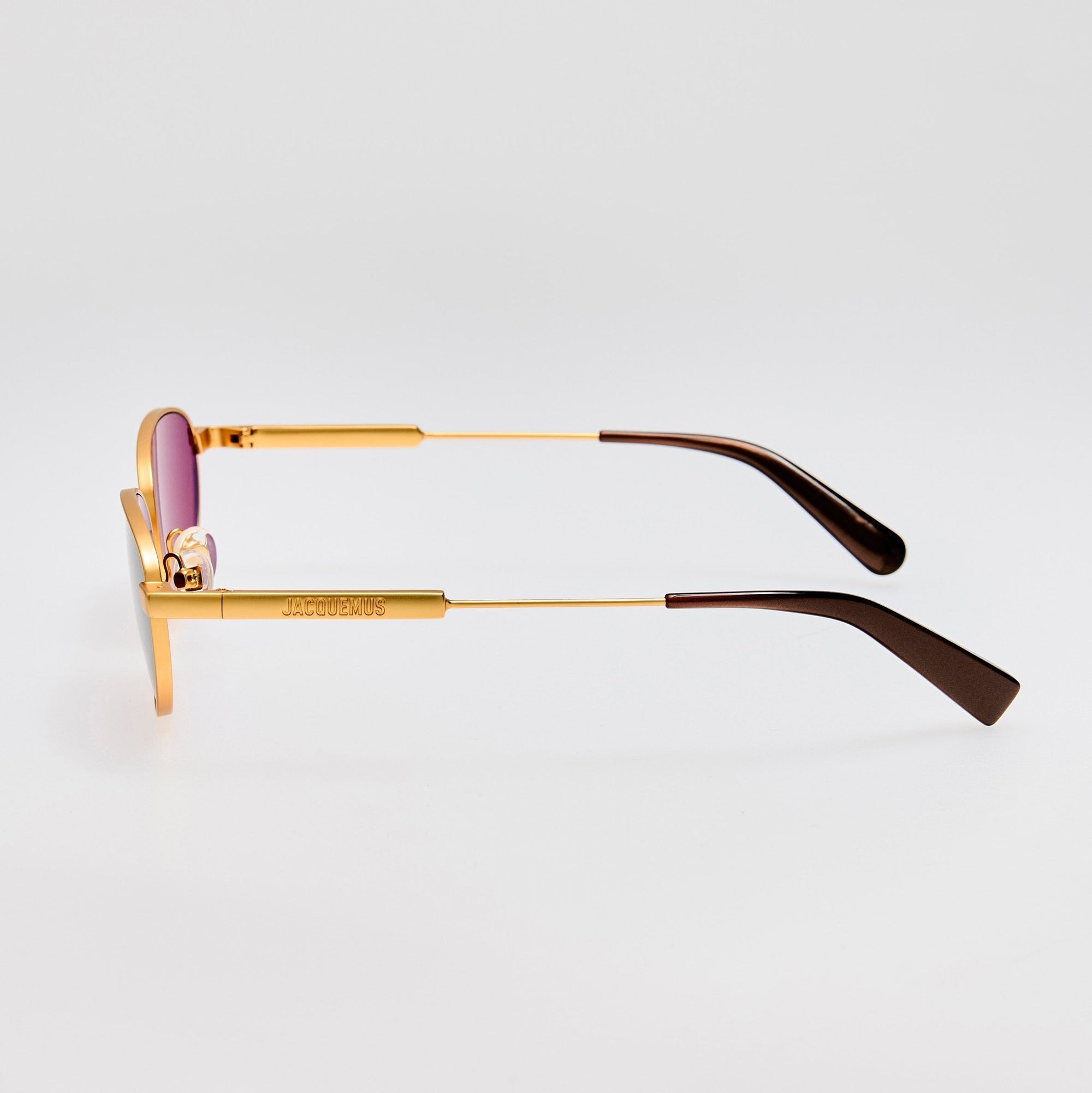 Alba Sunglasses in Matt Gold and Brown