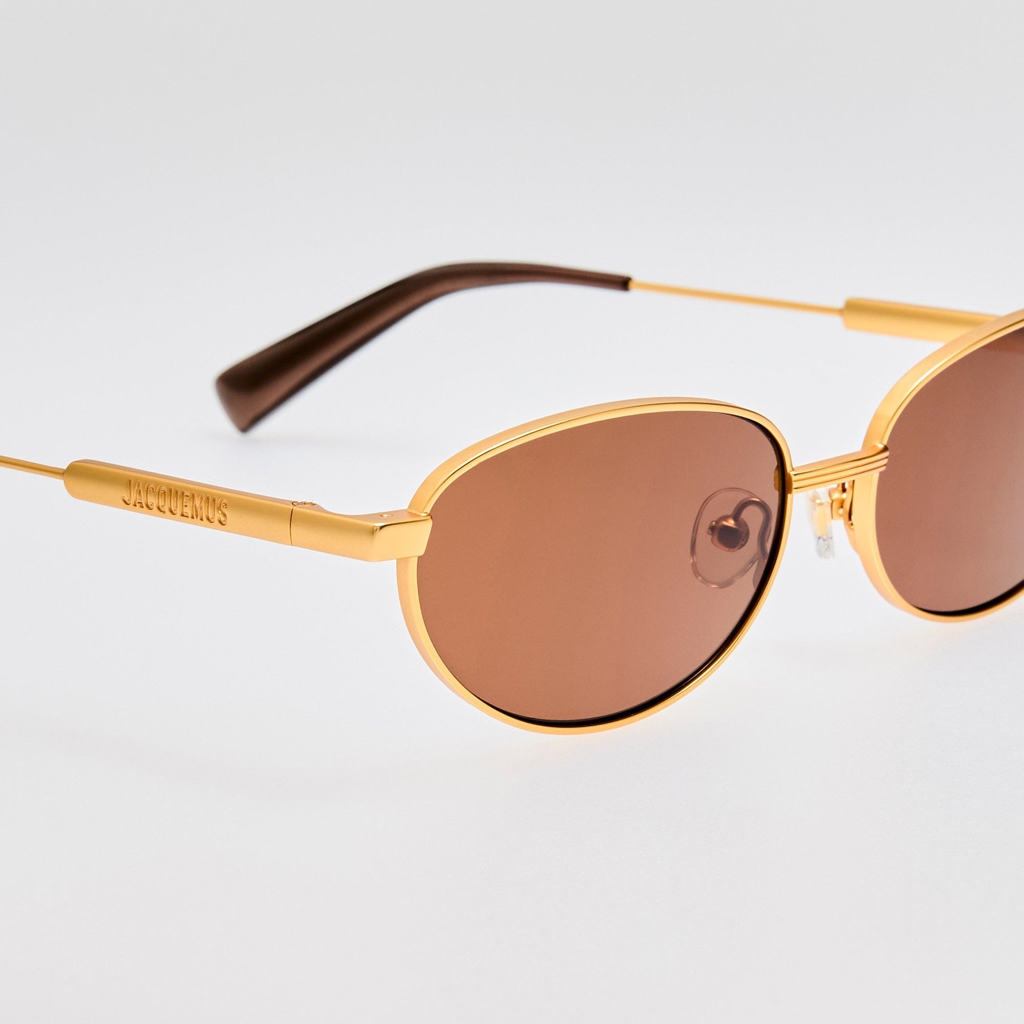 Alba Sunglasses in Matt Gold and Brown