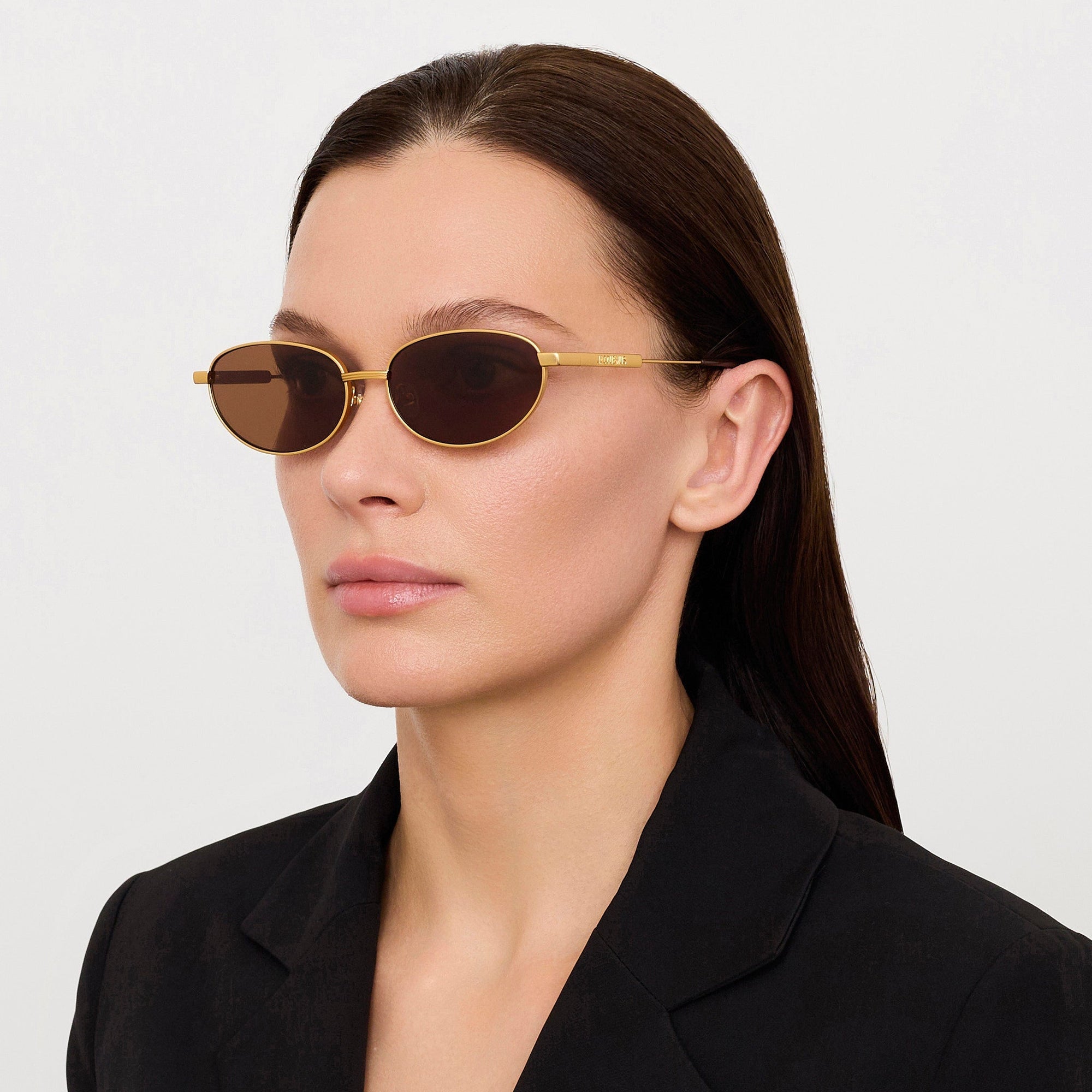 Alba Sunglasses in Matt Gold and Brown