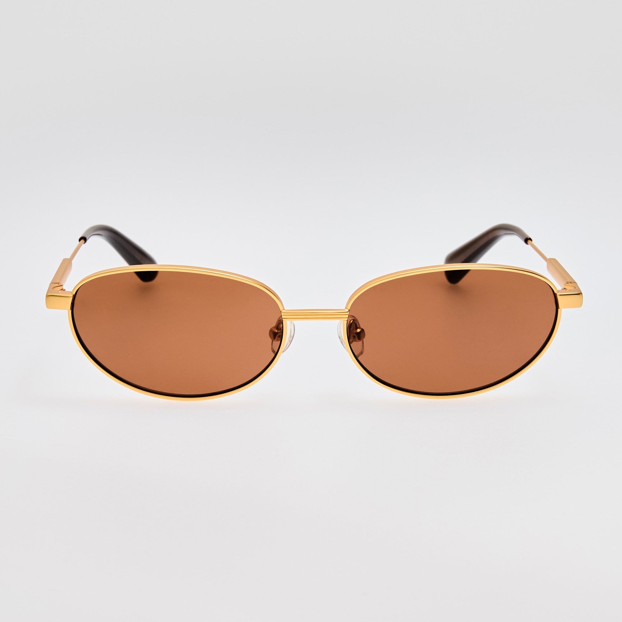 Alba Sunglasses in Matt Gold and Brown