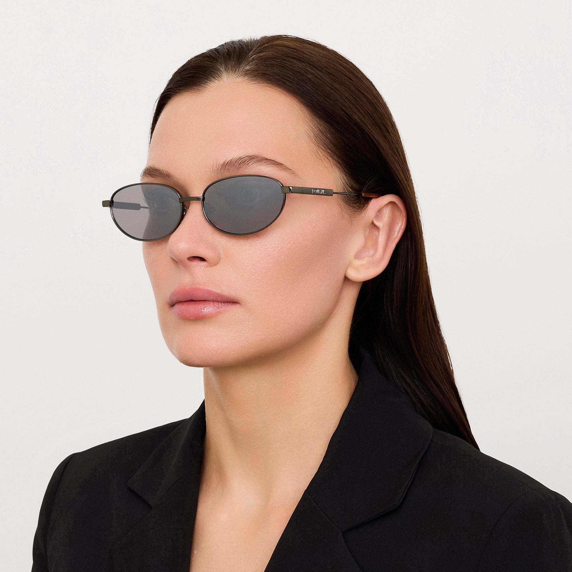 Alba Sunglasses in Shiny Green and Silver