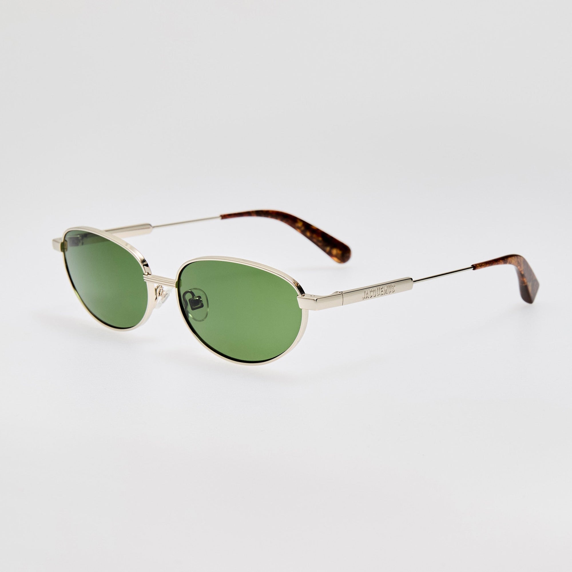 Alba Sunglasses in Silver and Green