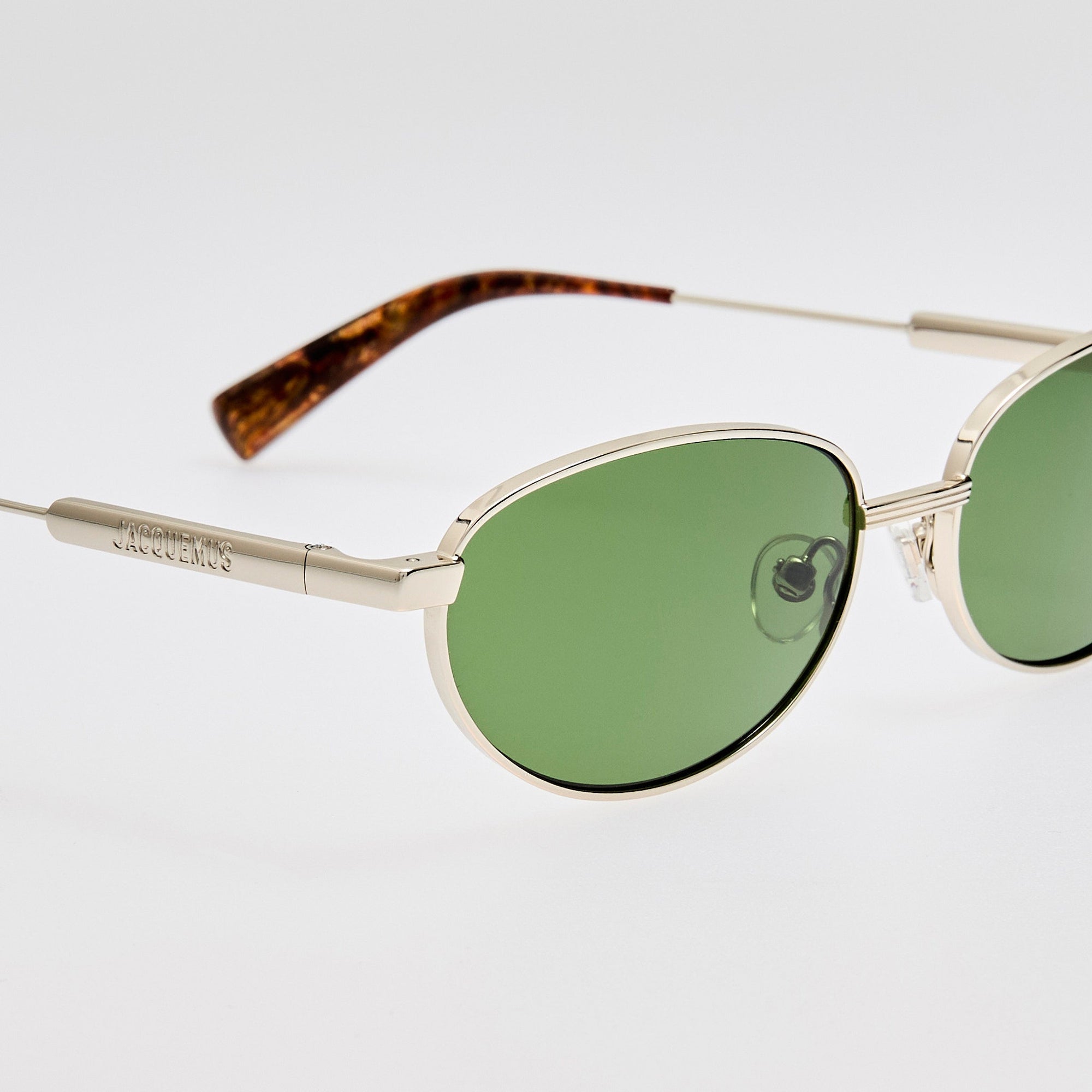 Alba Sunglasses in Silver and Green