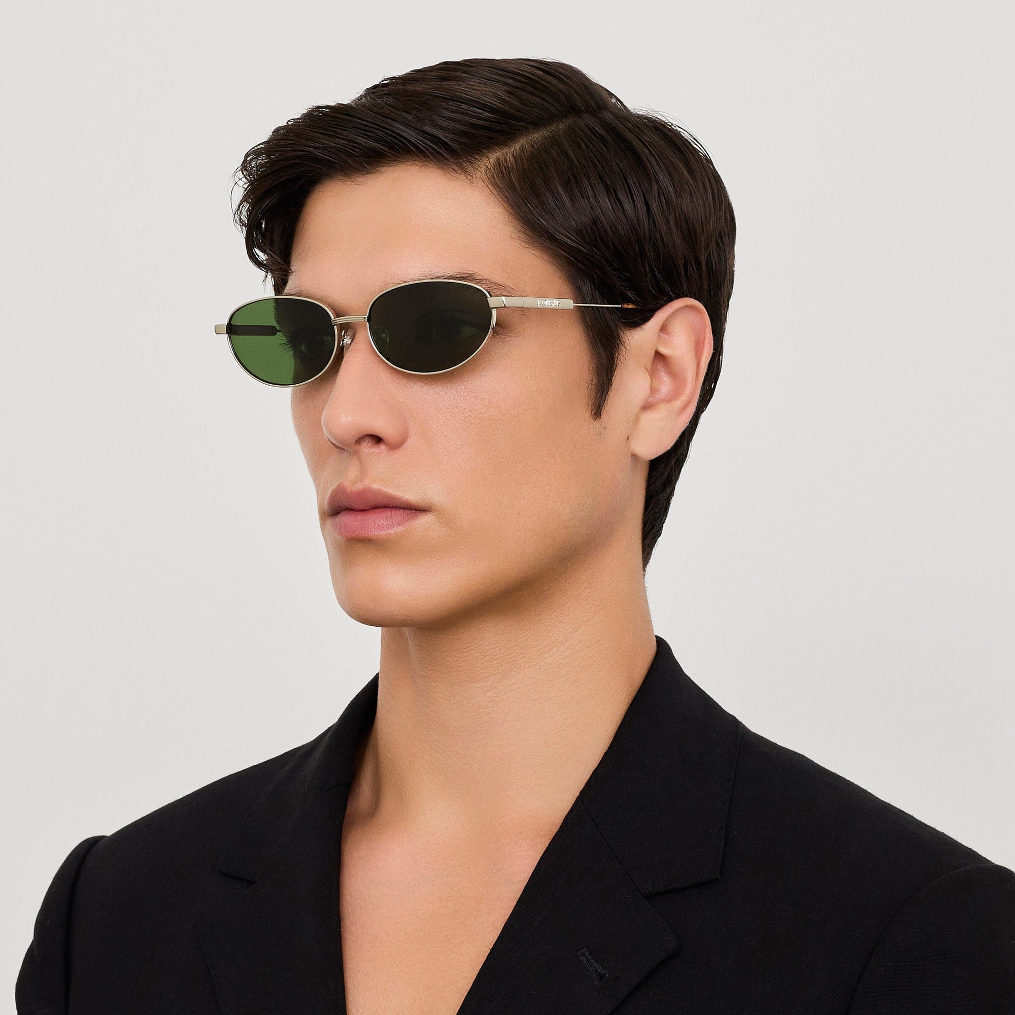 Alba Sunglasses in Silver and Green