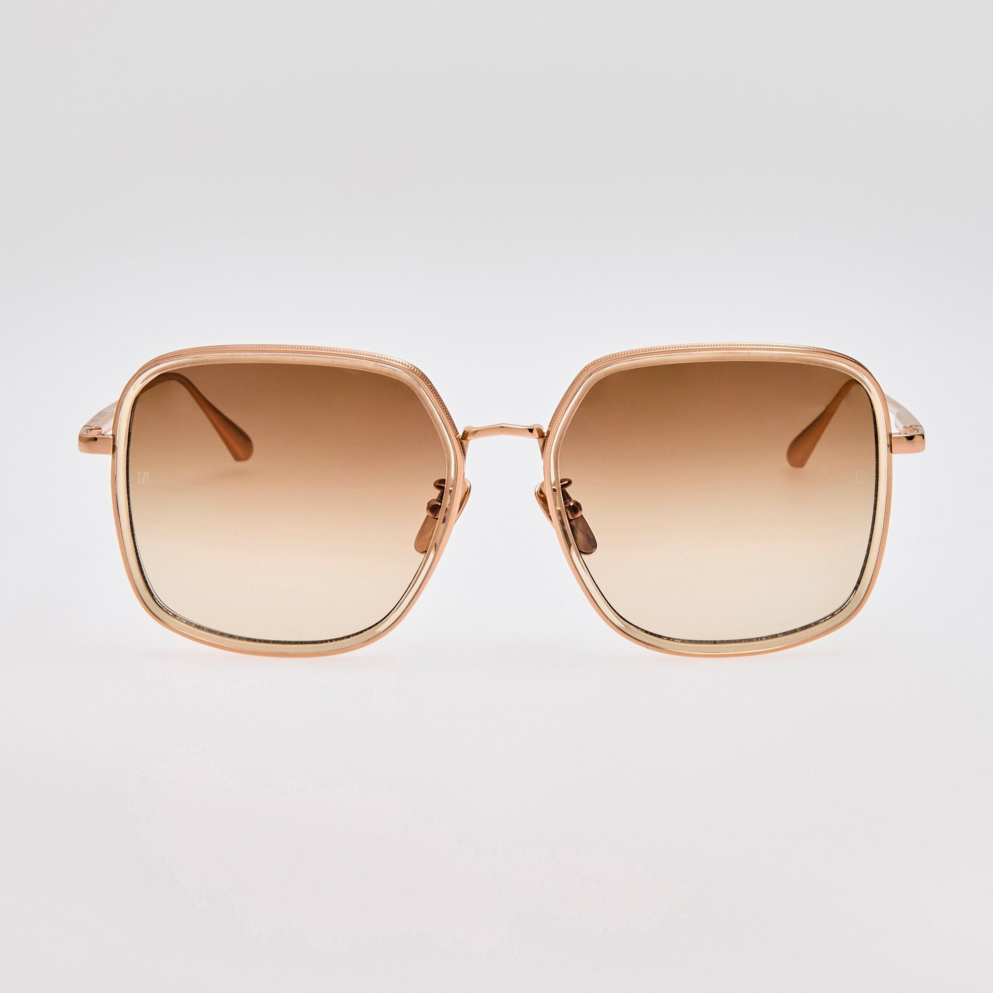 Alicia Sunglasses in 18K Gold and Camel