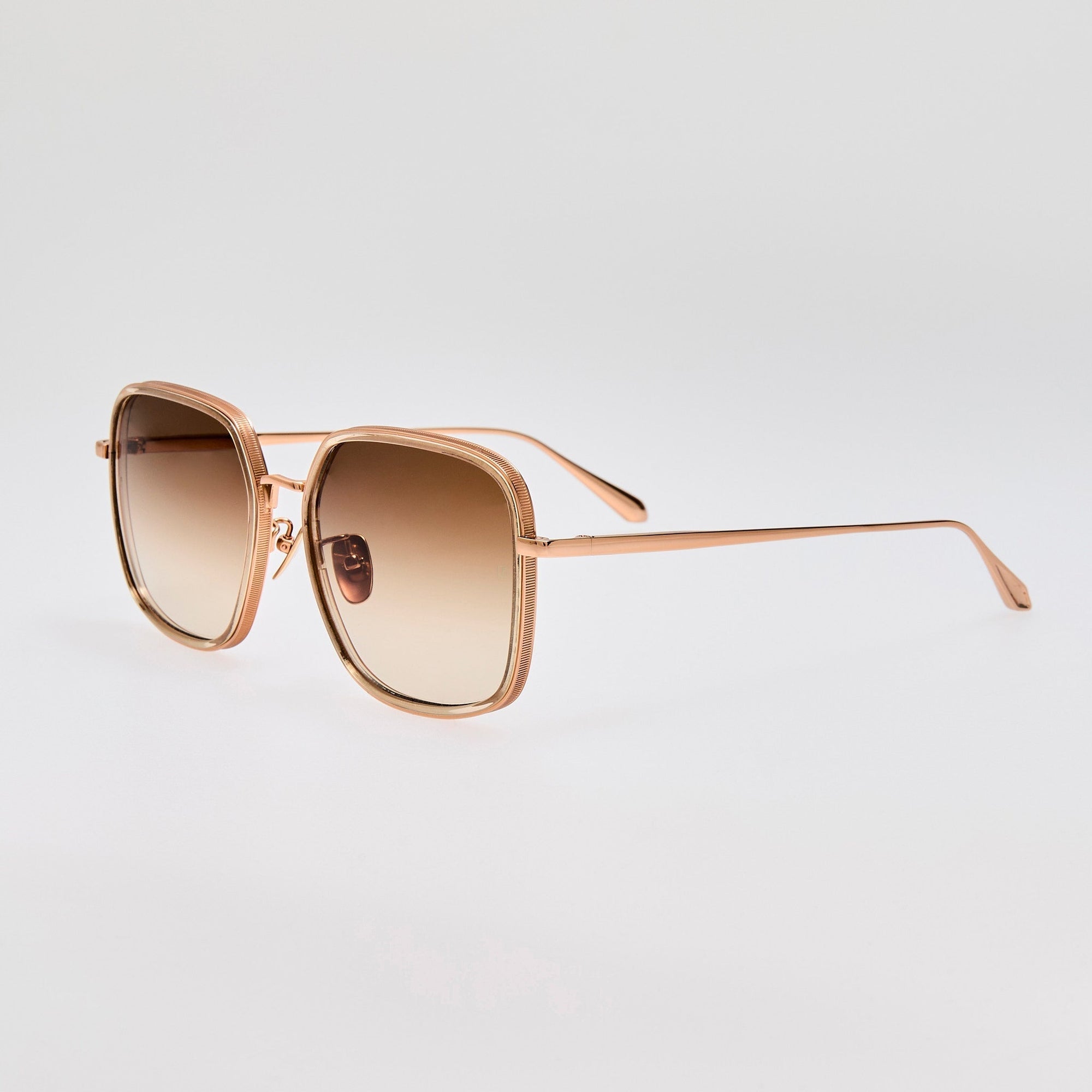 Alicia Sunglasses in 18K Gold and Camel