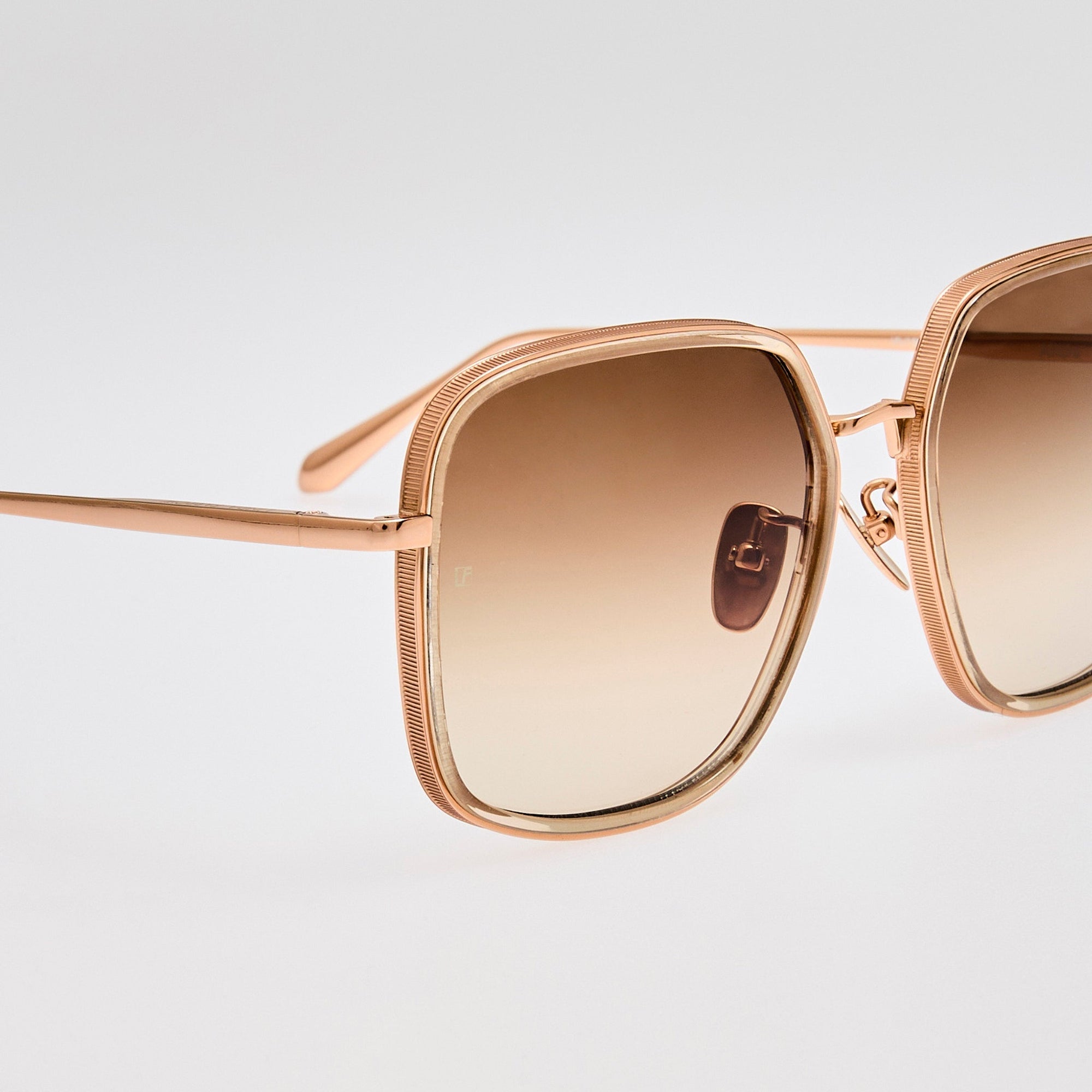 Alicia Sunglasses in 18K Gold and Camel