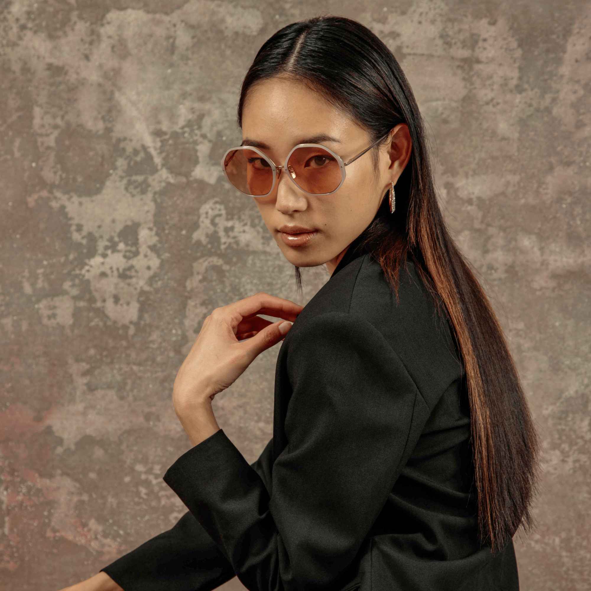 Alona Sunglasses in 22K Gold and Lilac