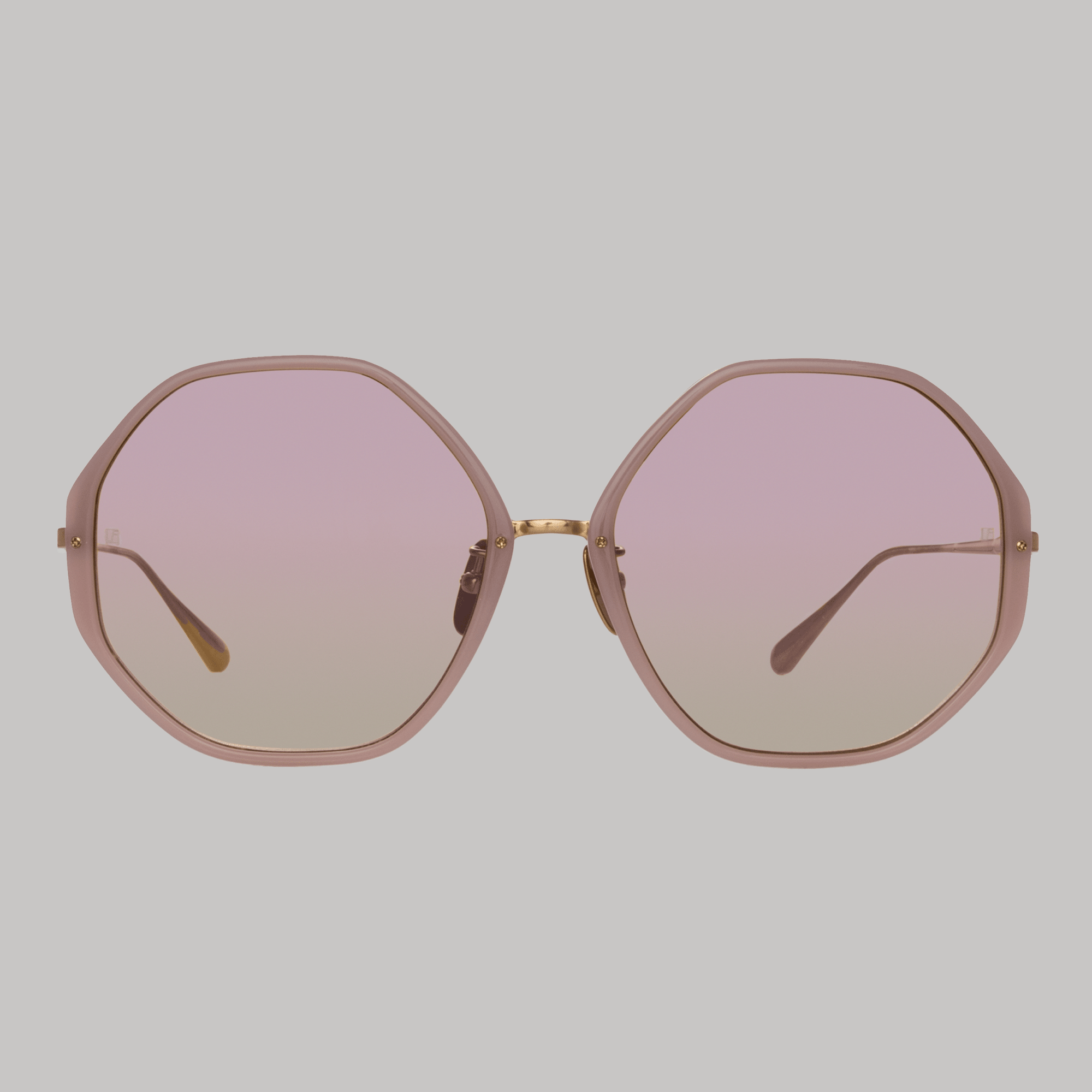 Alona Sunglasses in 22K Gold and Lilac