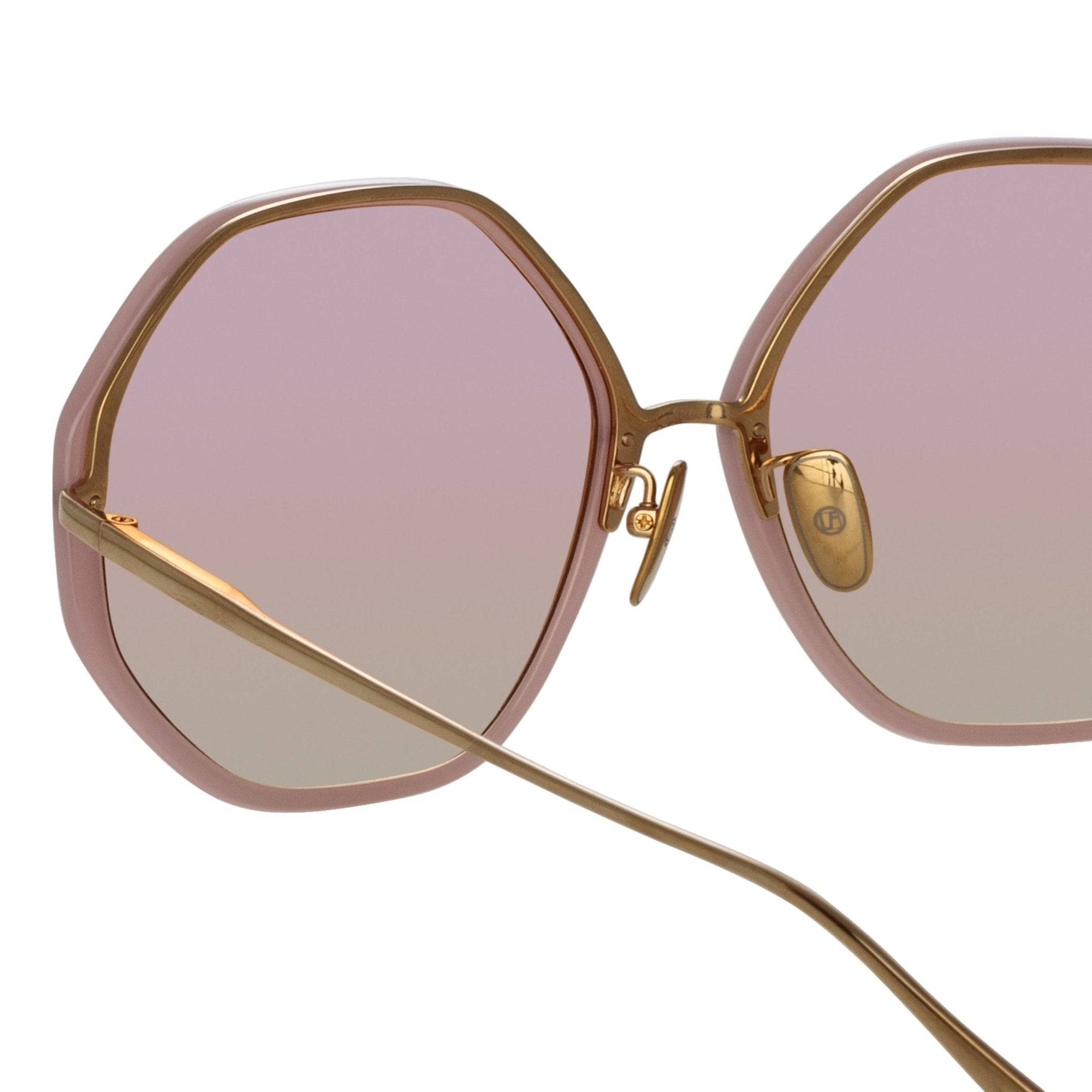 Alona Sunglasses in 22K Gold and Lilac