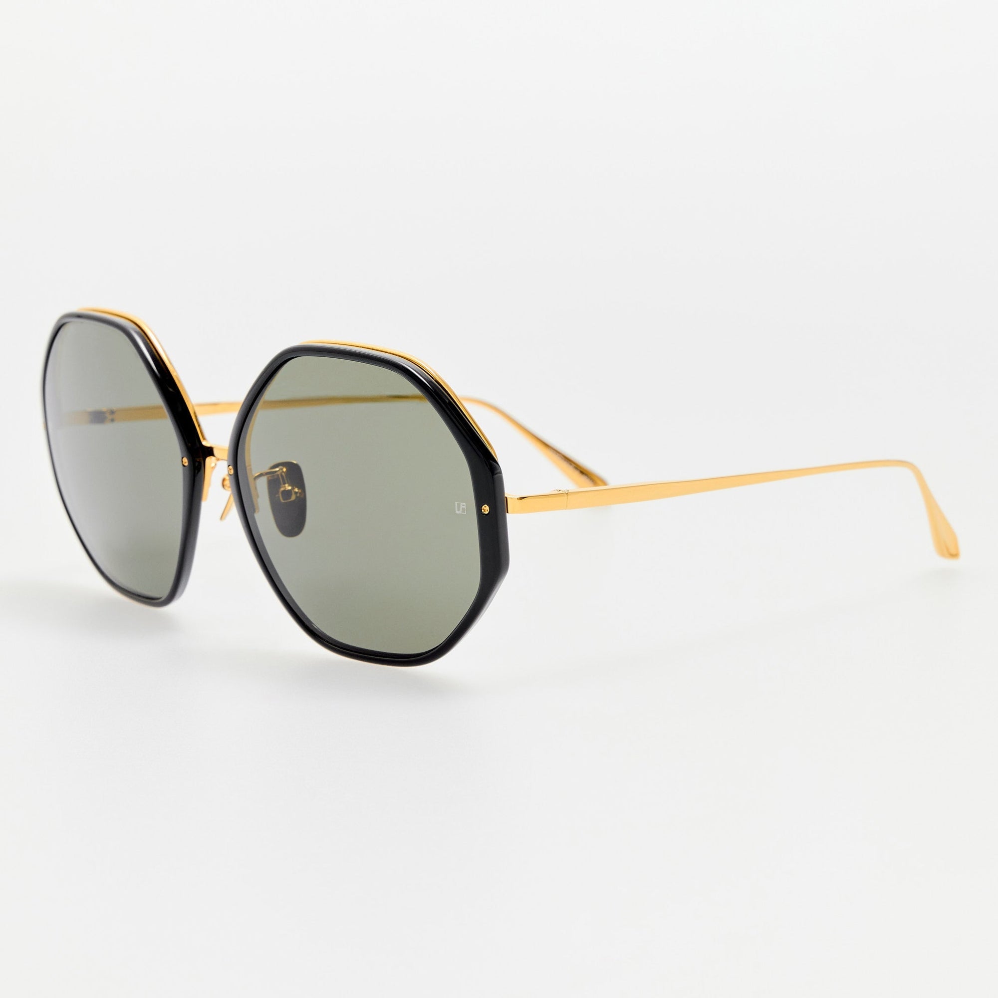 Alona Sunglasses in 22K Gold and Grey