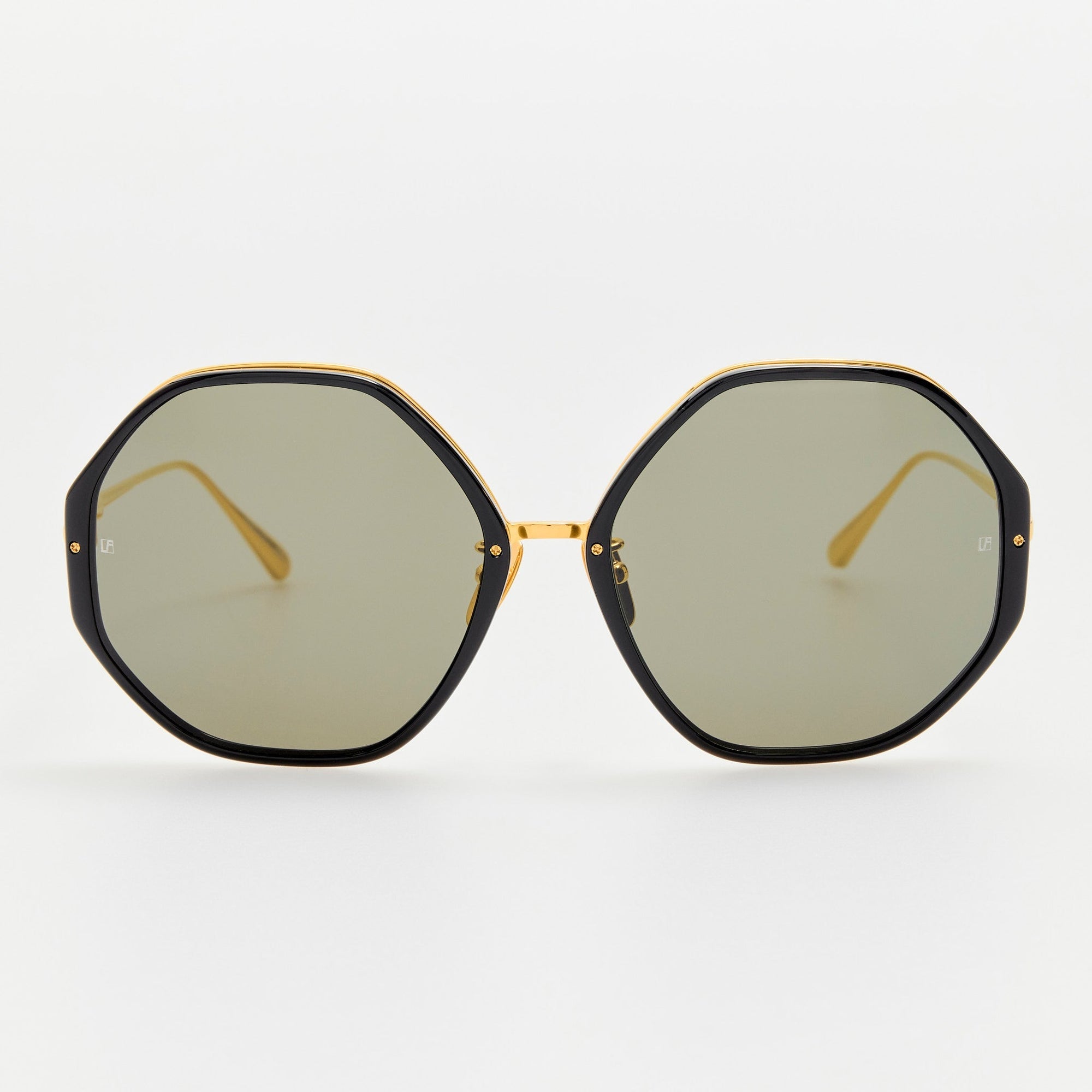 Alona Sunglasses in 22K Gold and Grey