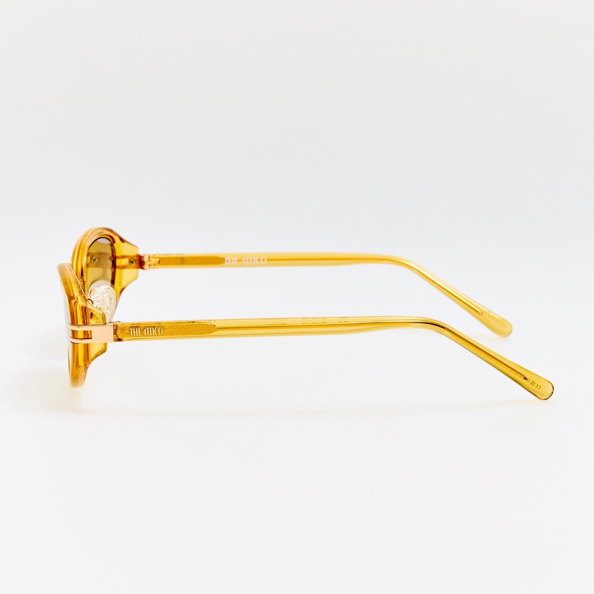 Ambra Oval Sunglasses in Mustard