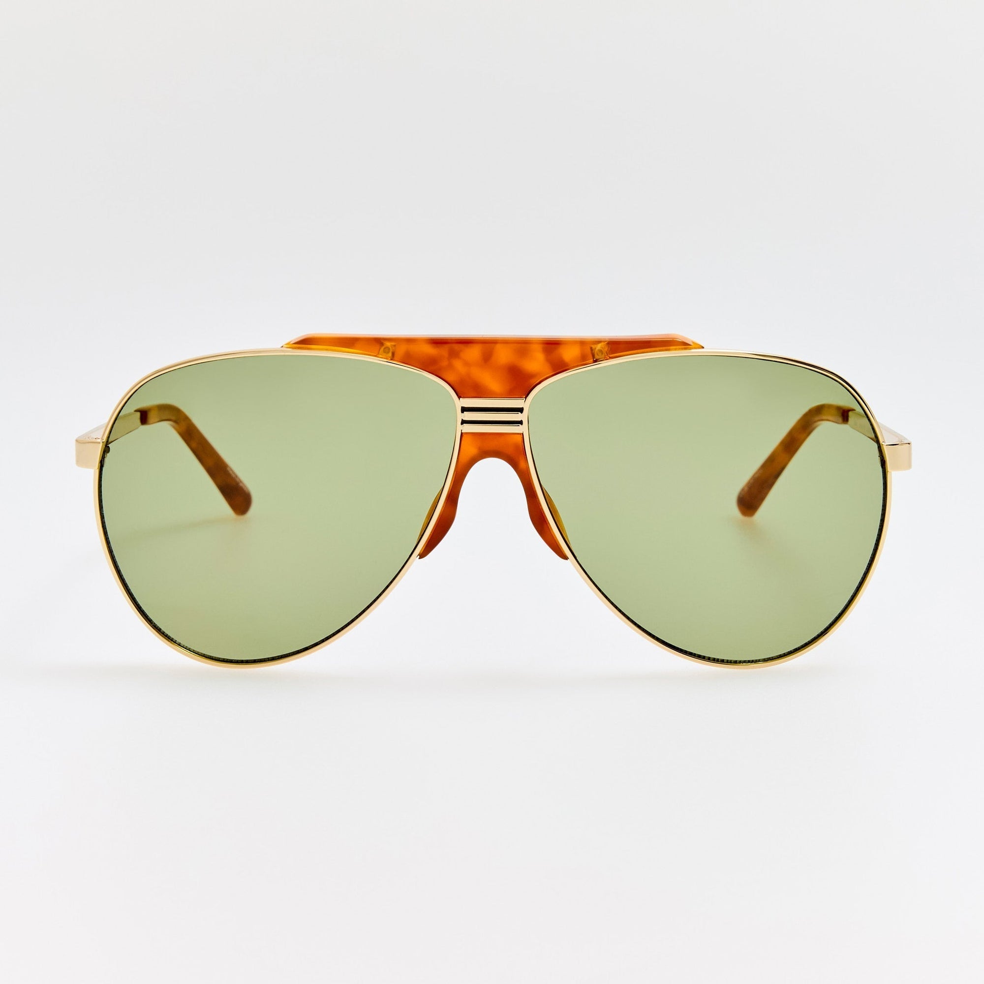 Amelia Sunglasses in Gold and Green