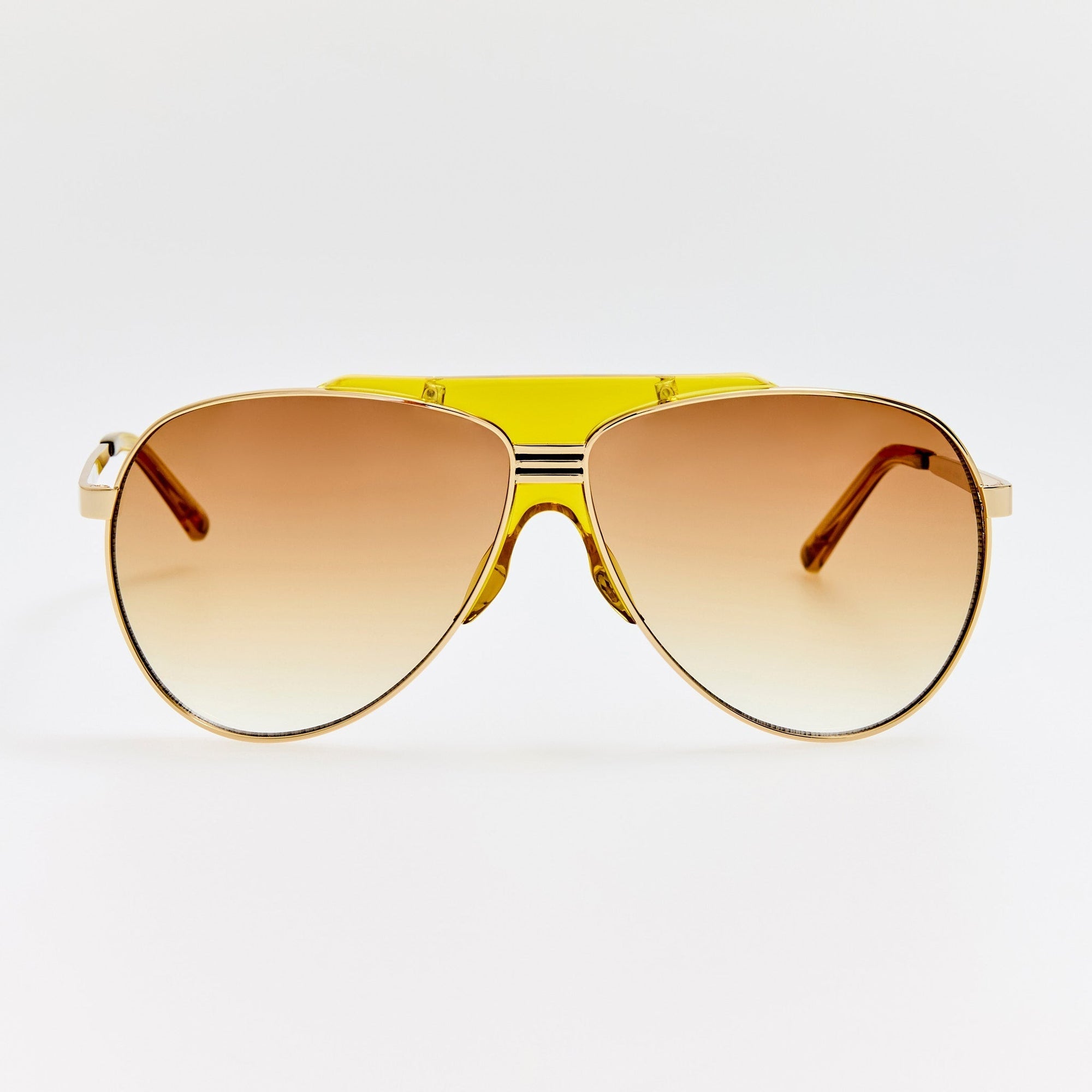 Amelia Sunglasses in Gold and Mustard