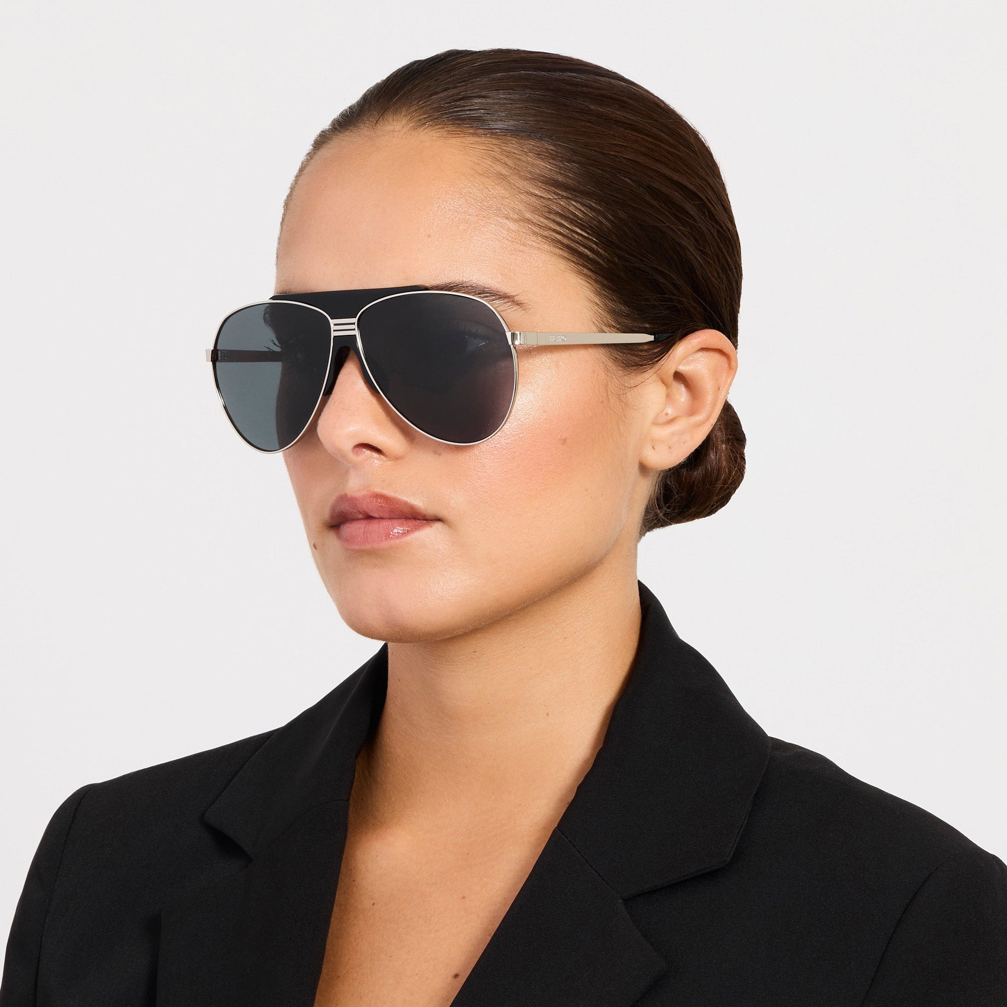 Amelia Sunglasses in Silver and Grey
