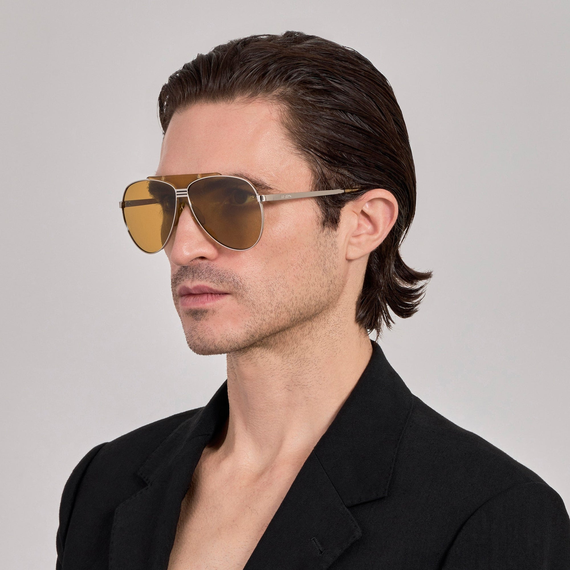 Amelia Sunglasses in Silver and Yellow