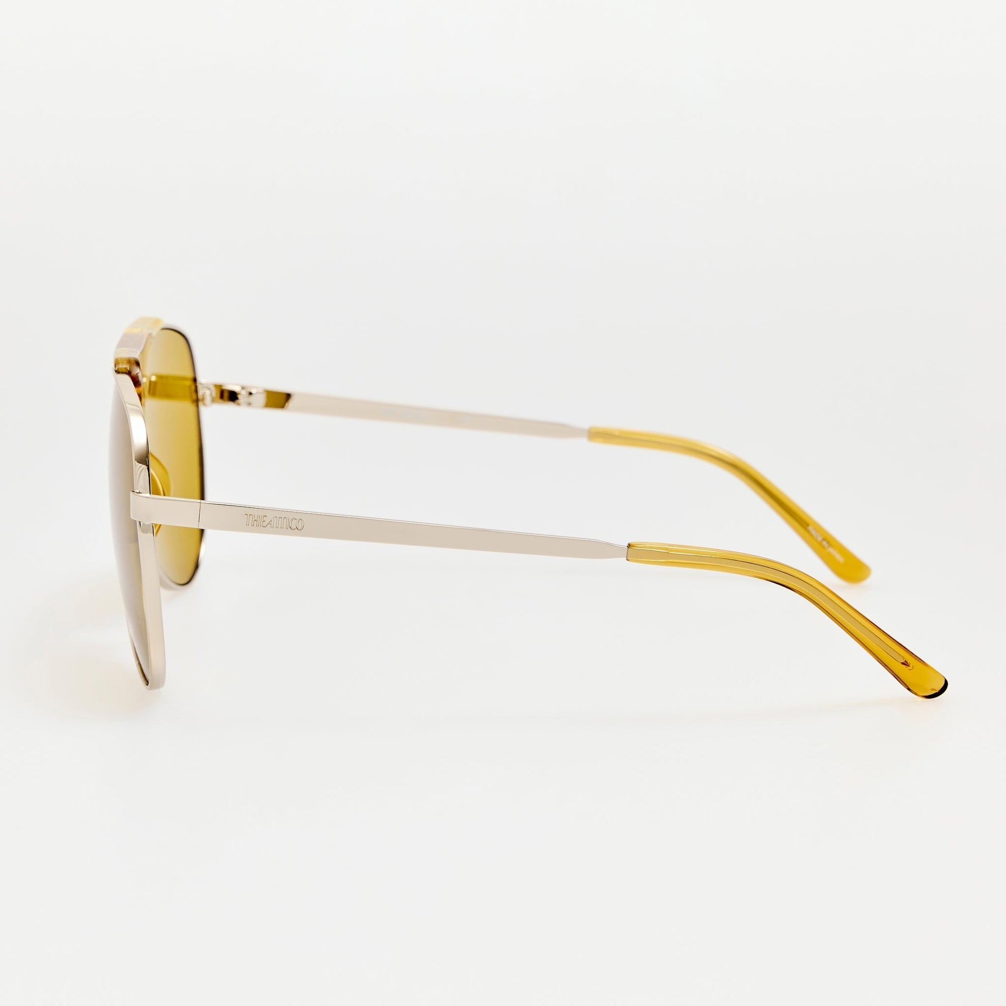 Amelia Sunglasses in Silver and Yellow