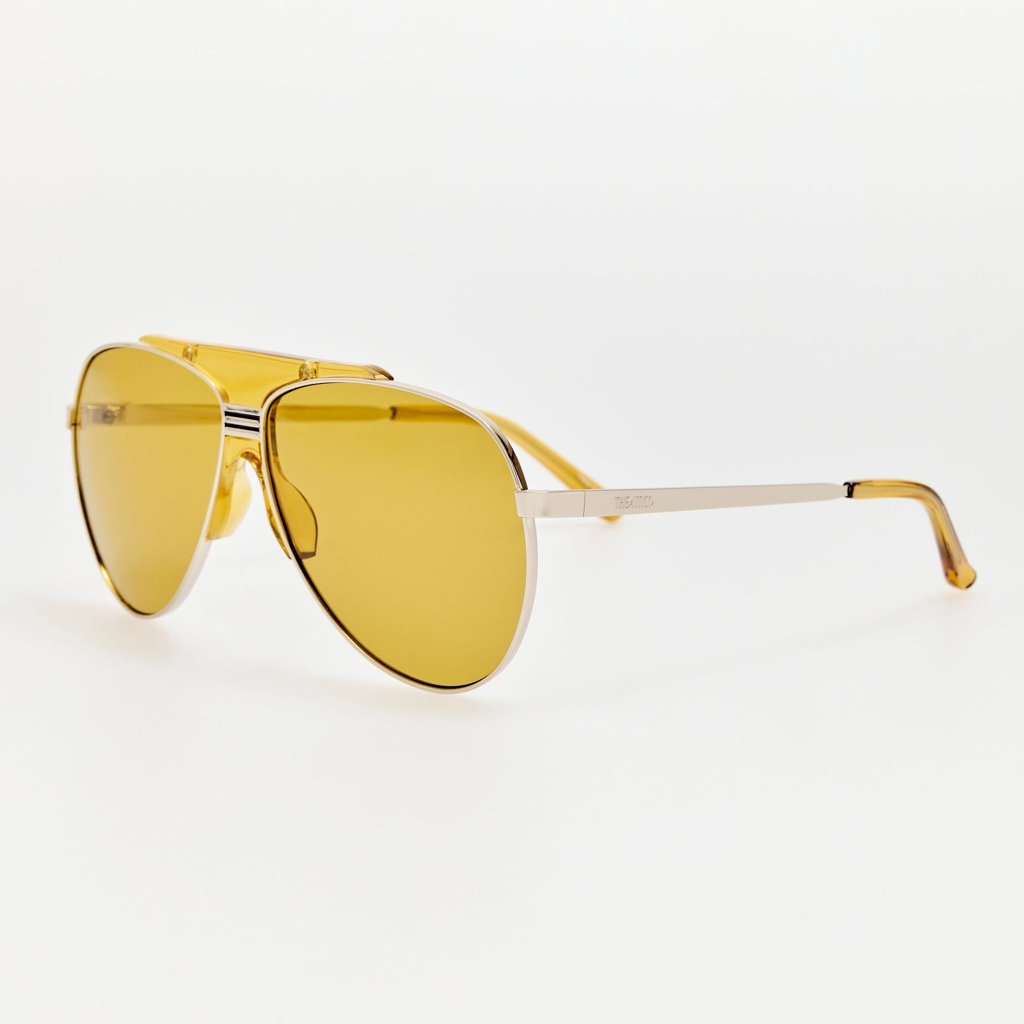 Amelia Sunglasses in Silver and Yellow