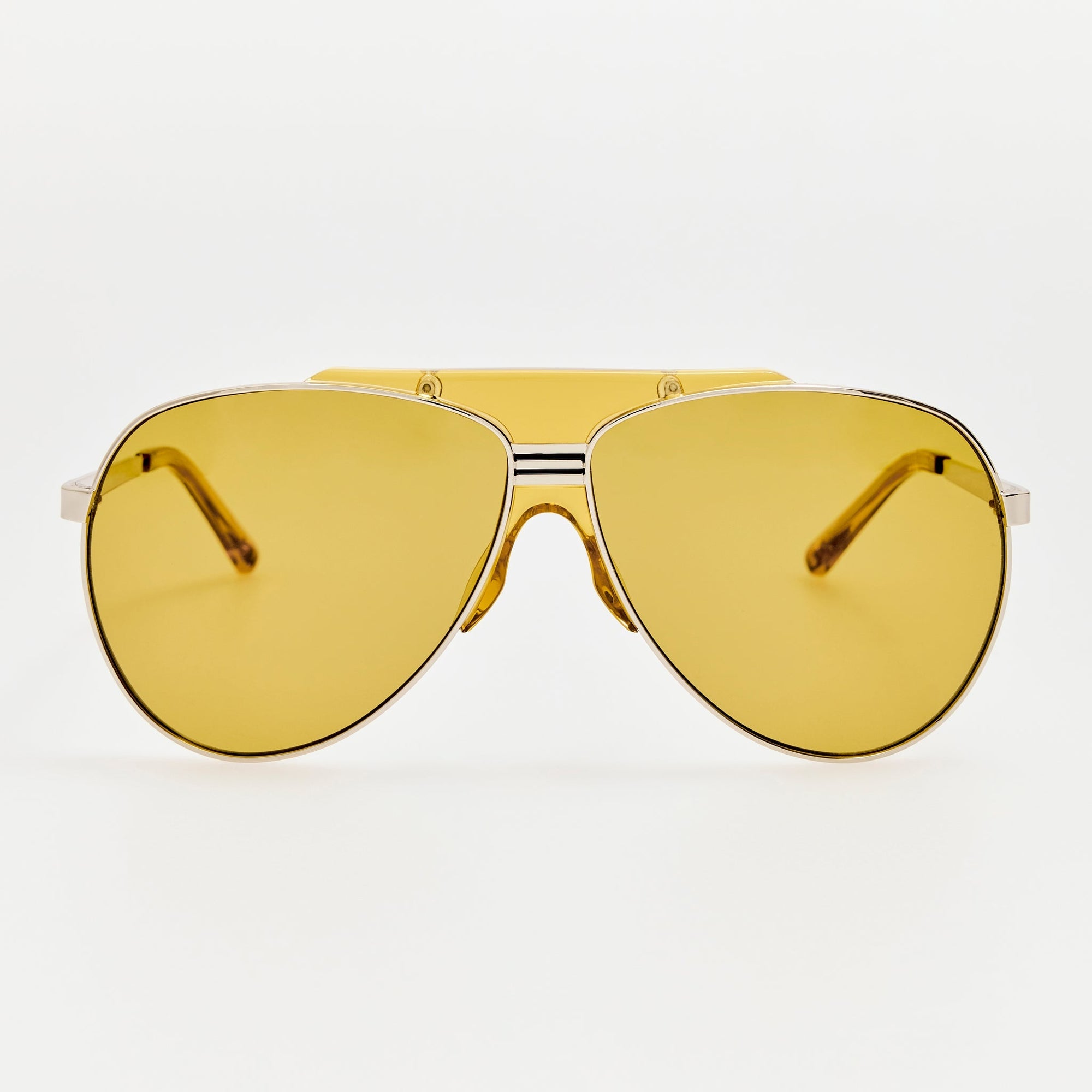 Amelia Sunglasses in Silver and Yellow