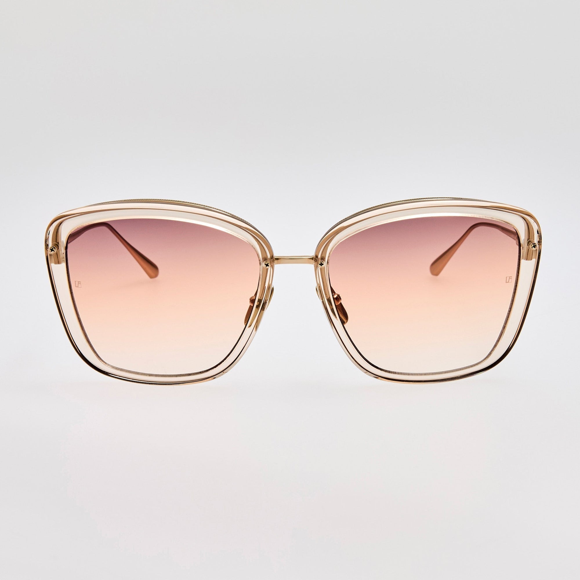 Anais Sunglasses in 22K Gold and Ash