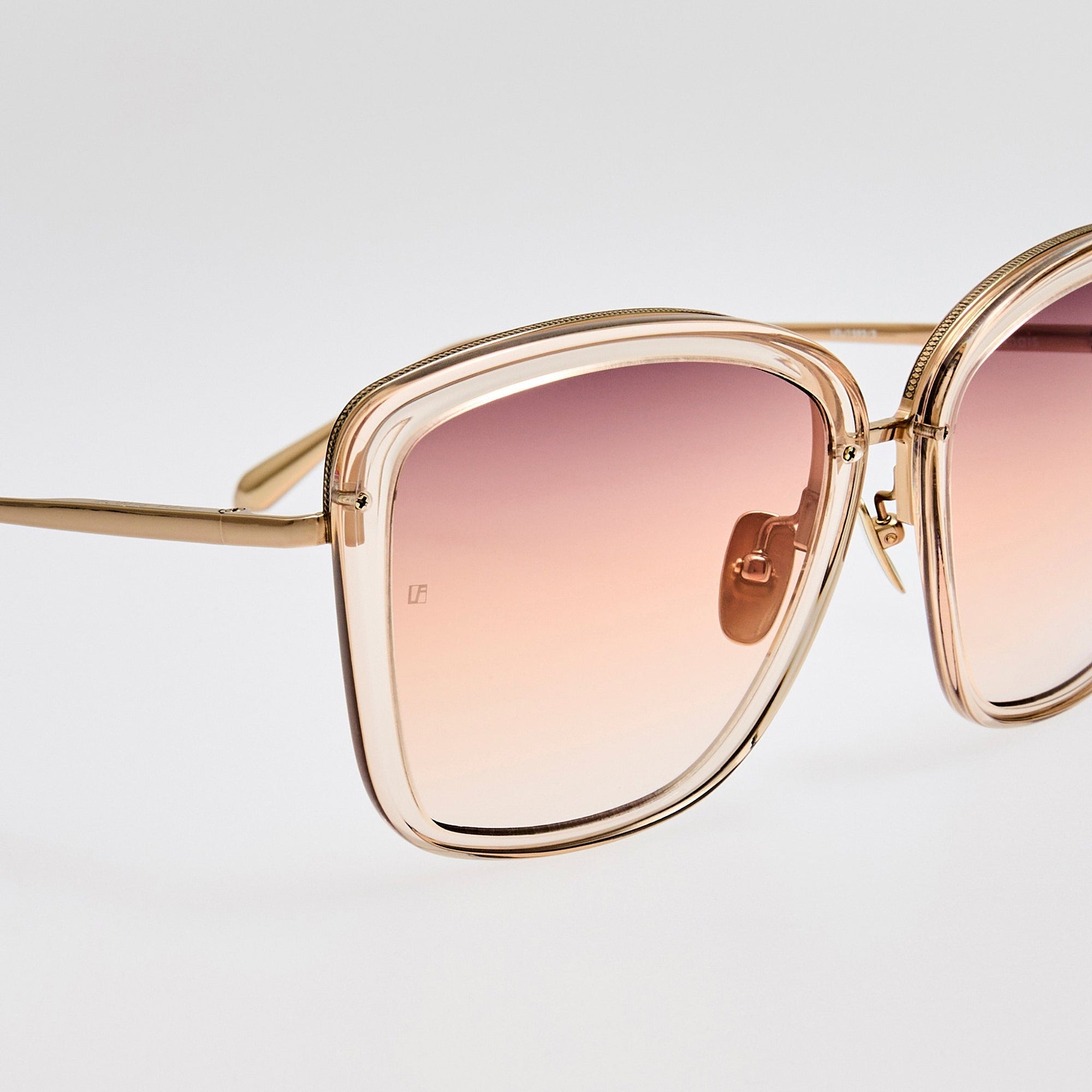 Anais Sunglasses in 22K Gold and Ash