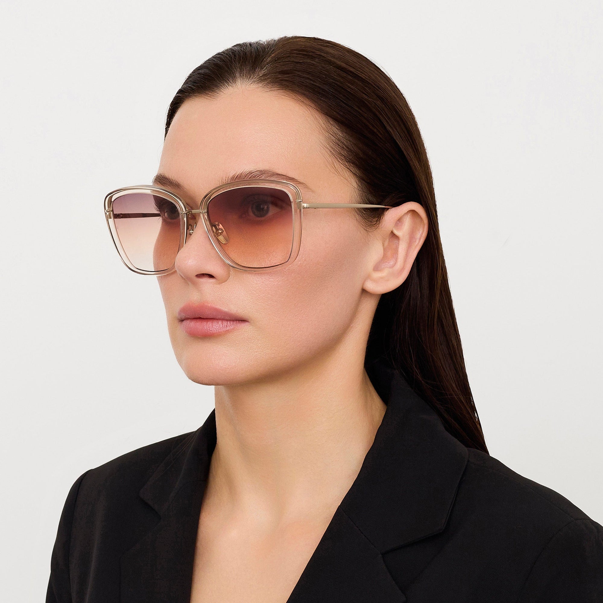 Anais Sunglasses in 22K Gold and Ash