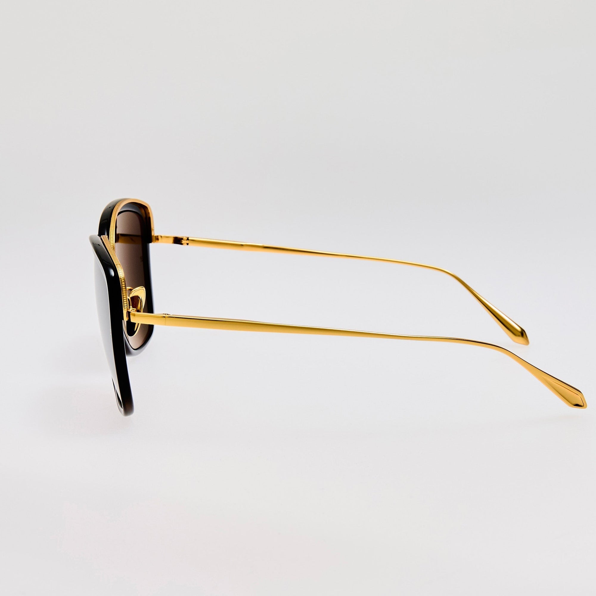 Anais Sunglasses in 22K Gold and Black