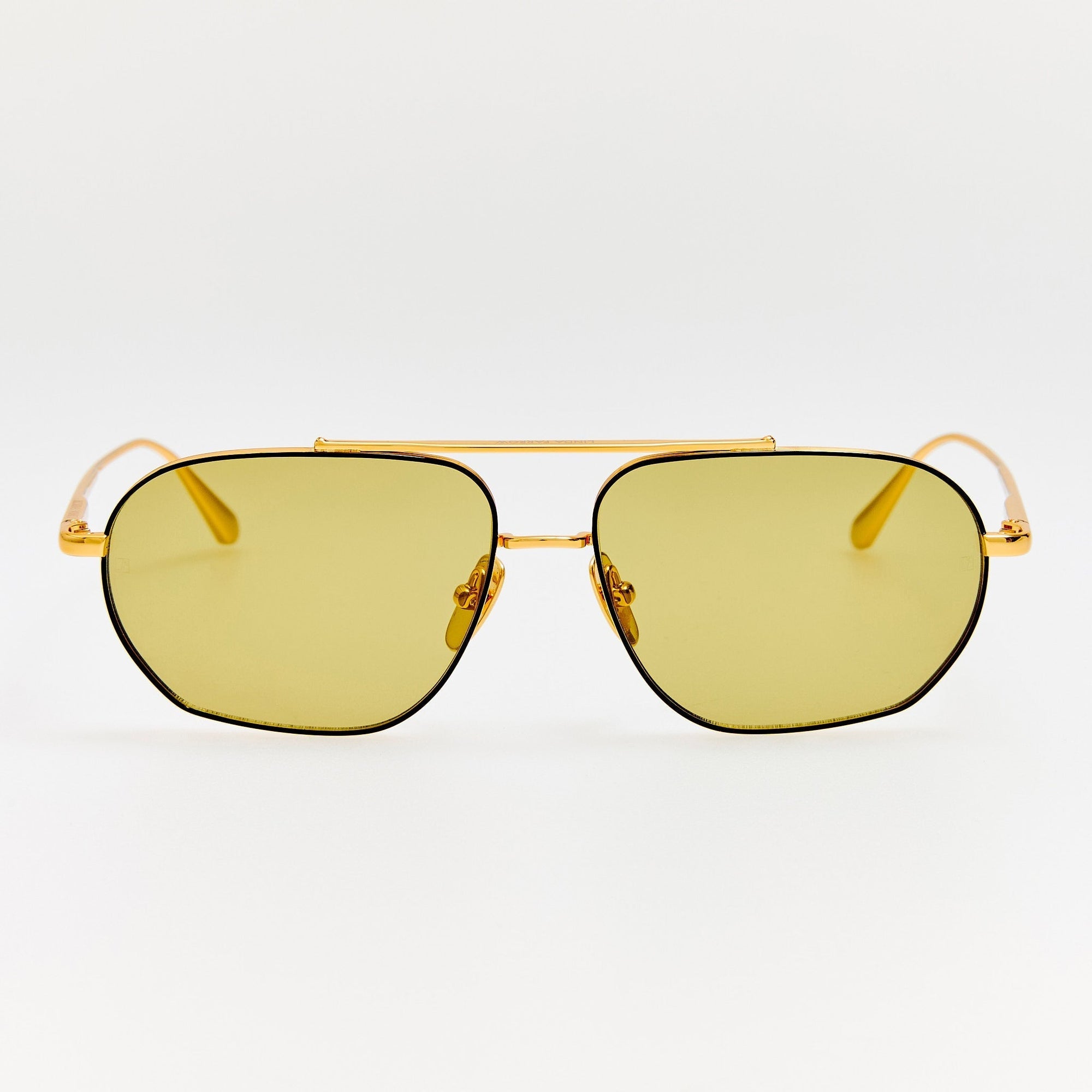 Arden Sunglasses in 22K Gold and Green Photochromic Lenses