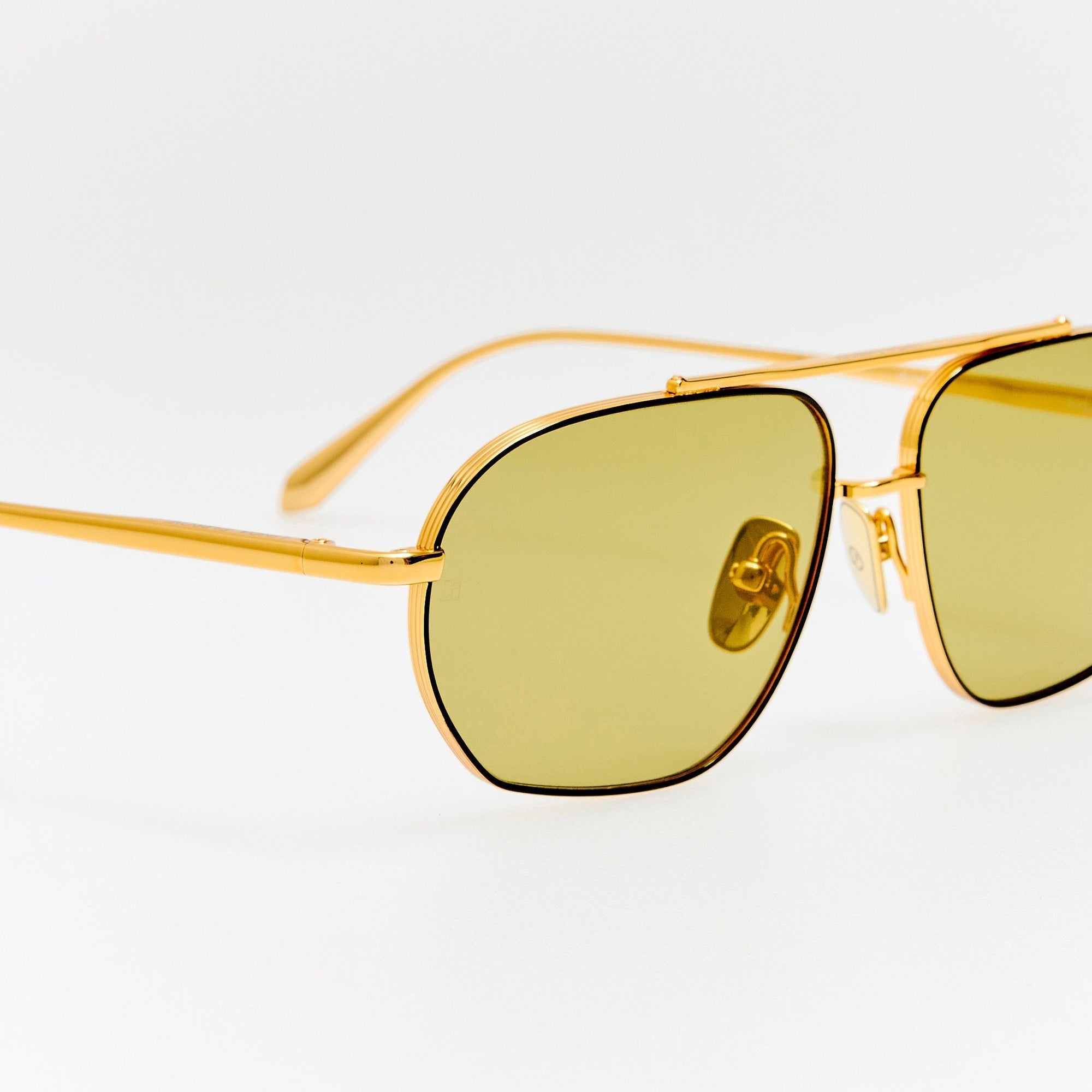 Arden Sunglasses in 22K Gold and Green Photochromic Lenses