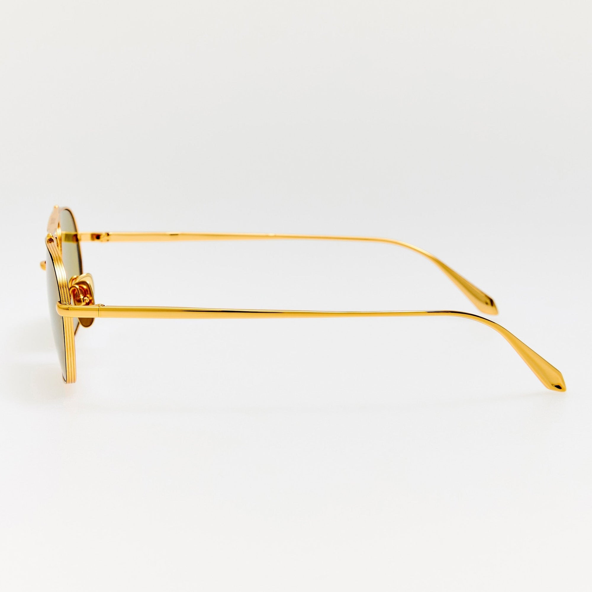 Arden Sunglasses in 22K Gold and Green Photochromic Lenses