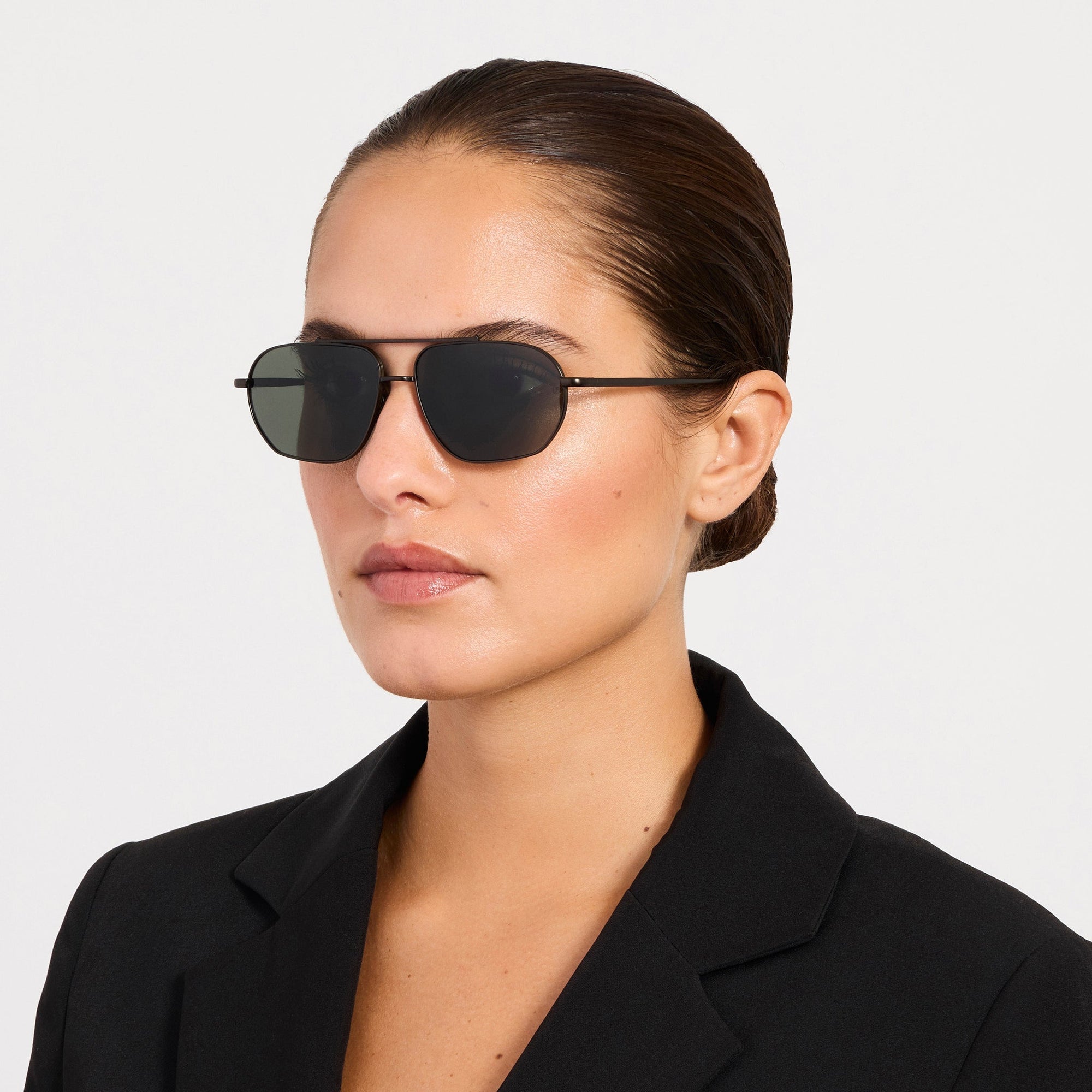 Arden Sunglasses in Matt Black Nickel