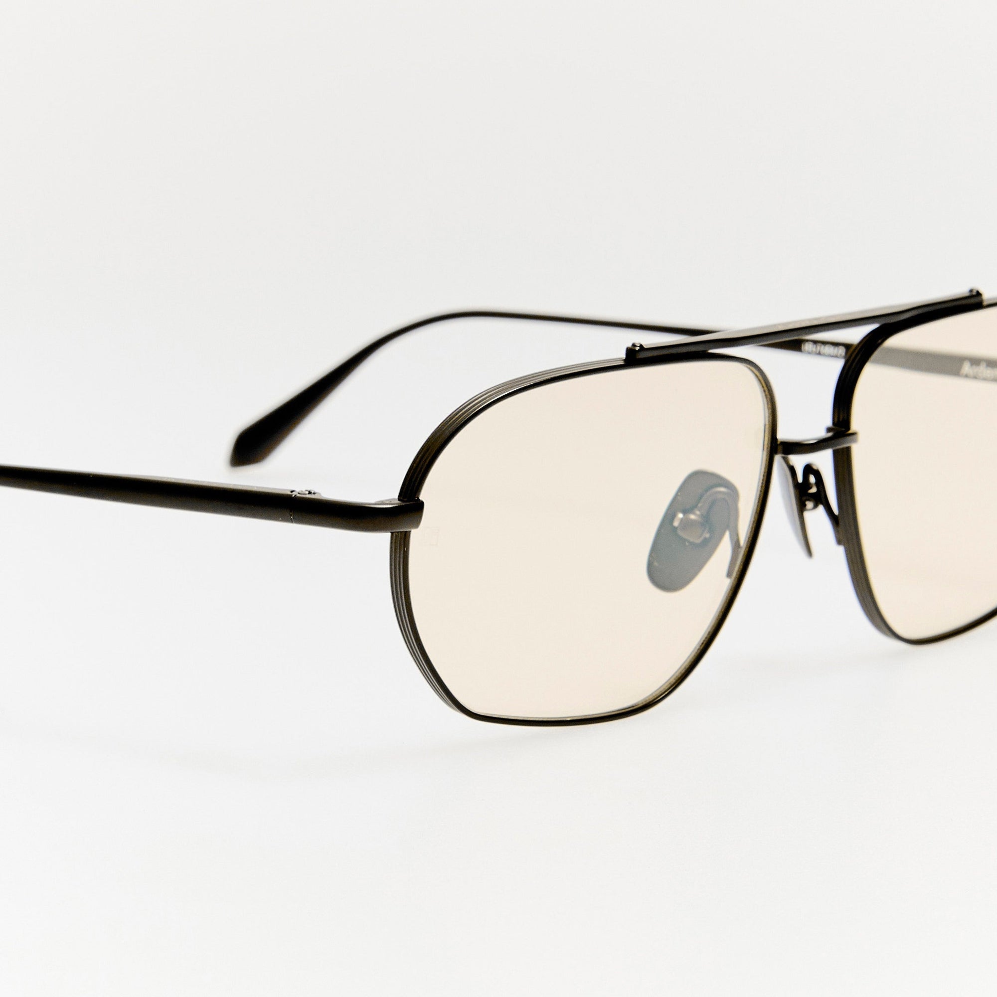 Arden Sunglasses in Matt Nickel and Yellow Photochromic Lenses