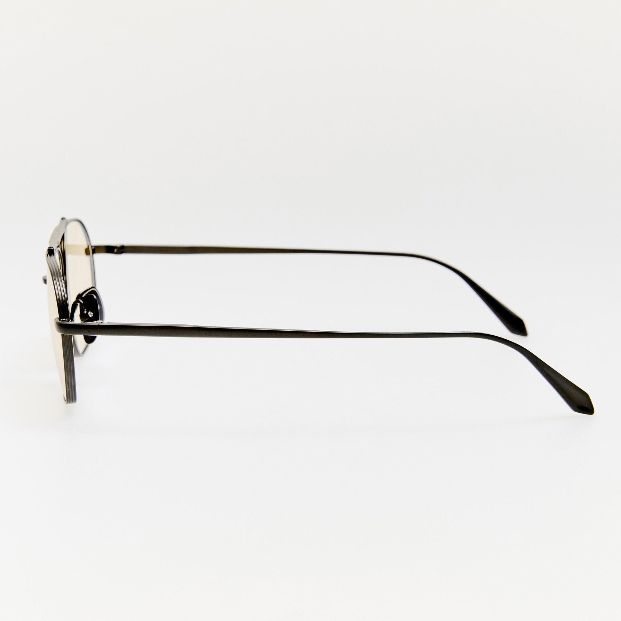 Arden Sunglasses in Matt Nickel and Yellow Photochromic Lenses