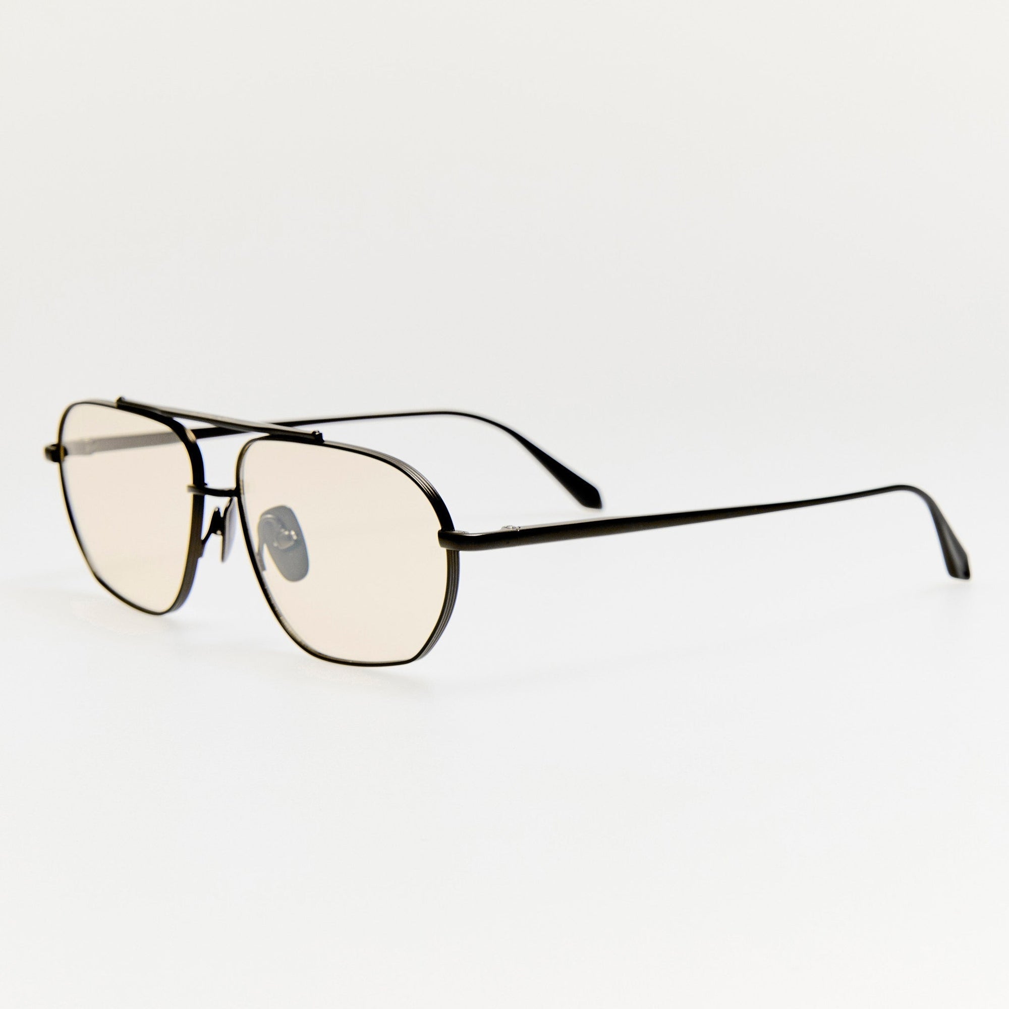 Arden Sunglasses in Matt Nickel and Yellow Photochromic Lenses