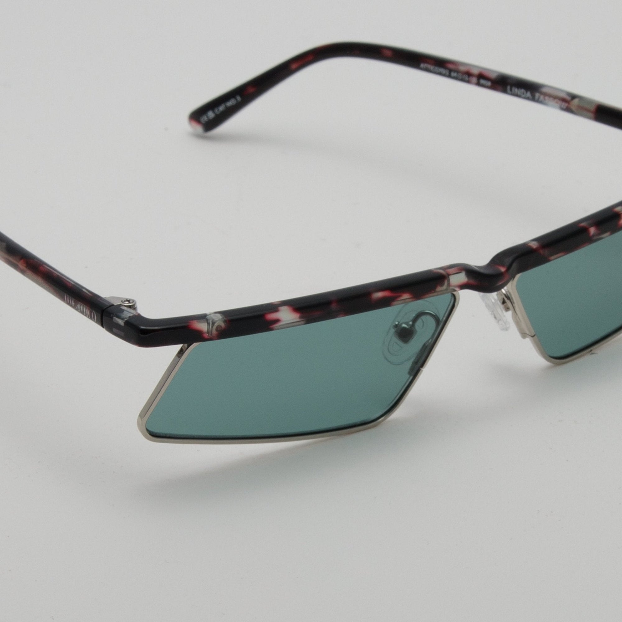 Aria Cat Eye Sunglasses in Silver and Blue