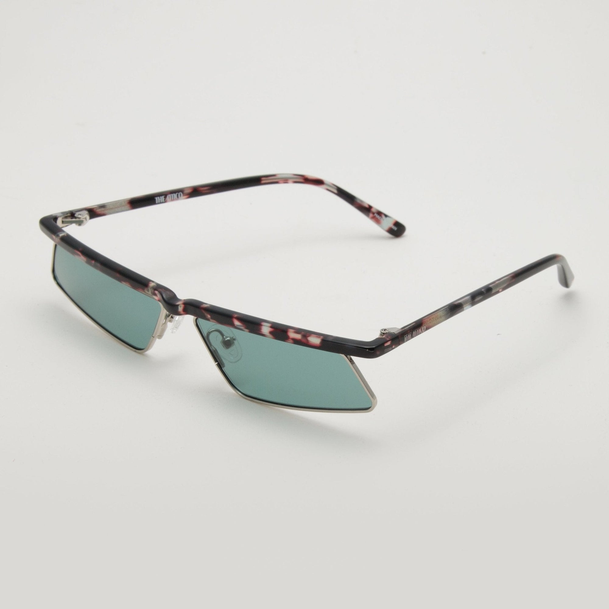 Aria Cat Eye Sunglasses in Silver and Blue