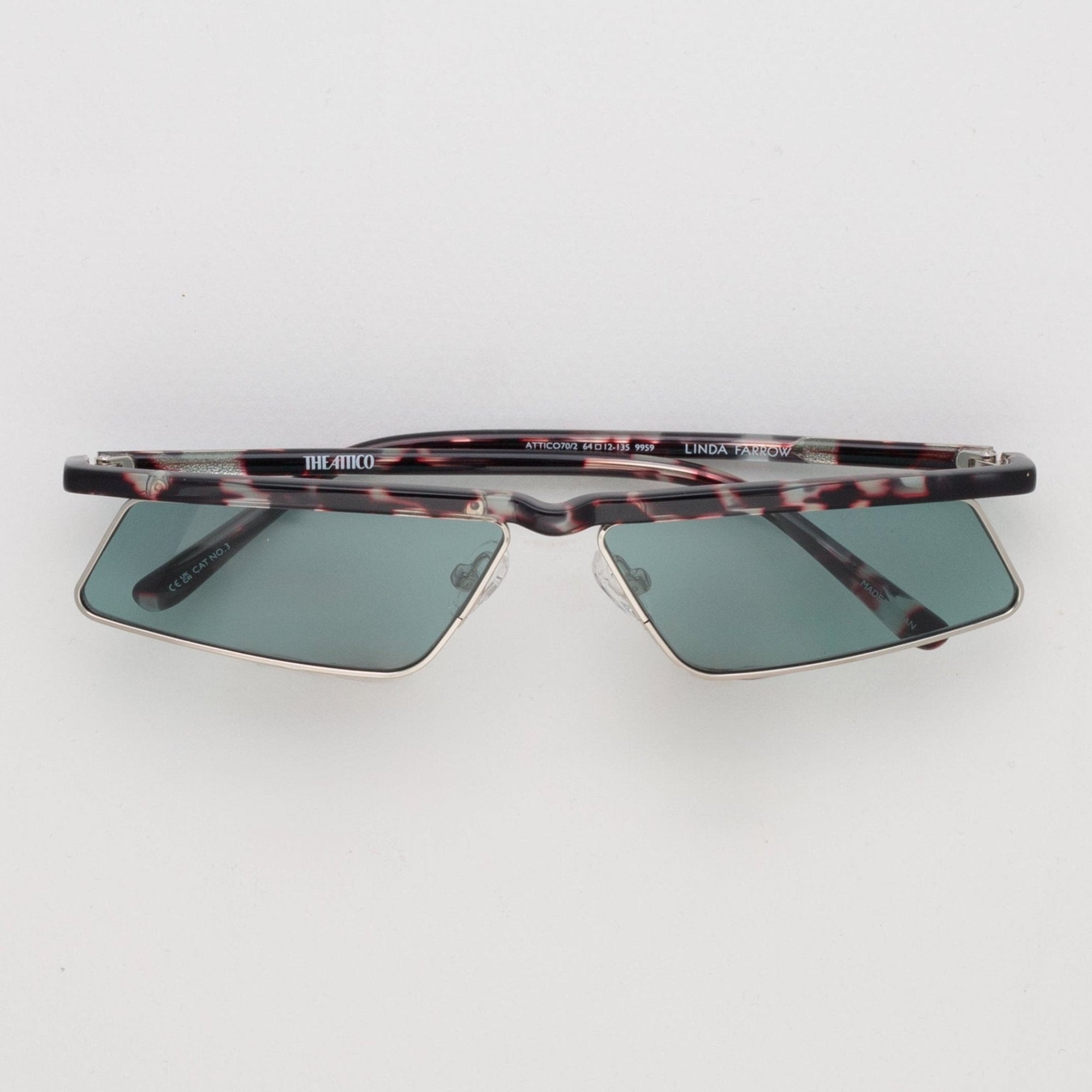 Aria Cat Eye Sunglasses in Silver and Blue