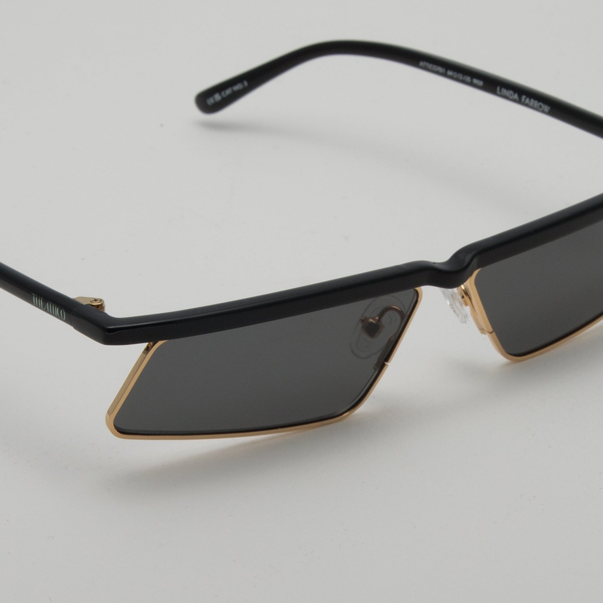 Aria Cat Eye Sunglasses in Yellow Gold and Grey