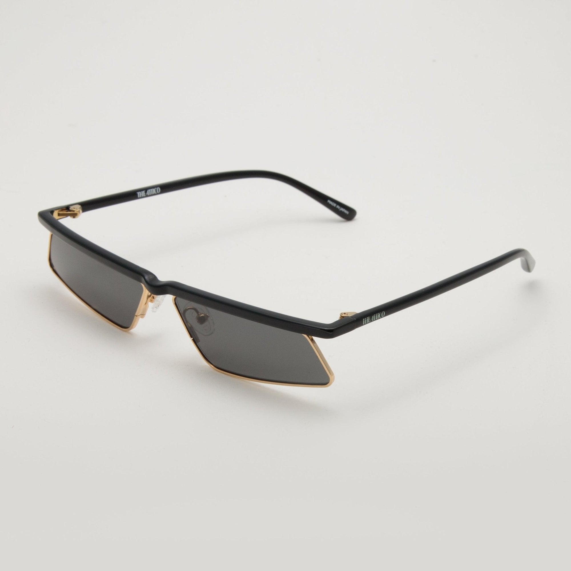 Aria Cat Eye Sunglasses in Yellow Gold and Grey