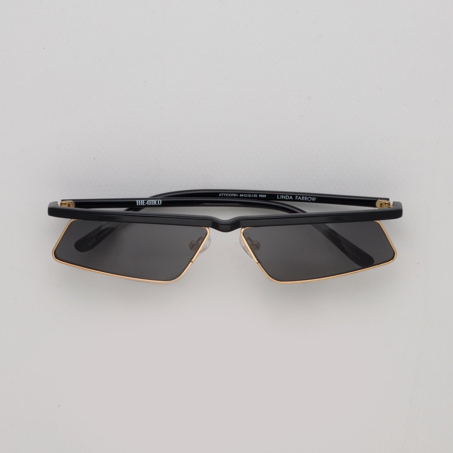 Aria Cat Eye Sunglasses in Yellow Gold and Grey