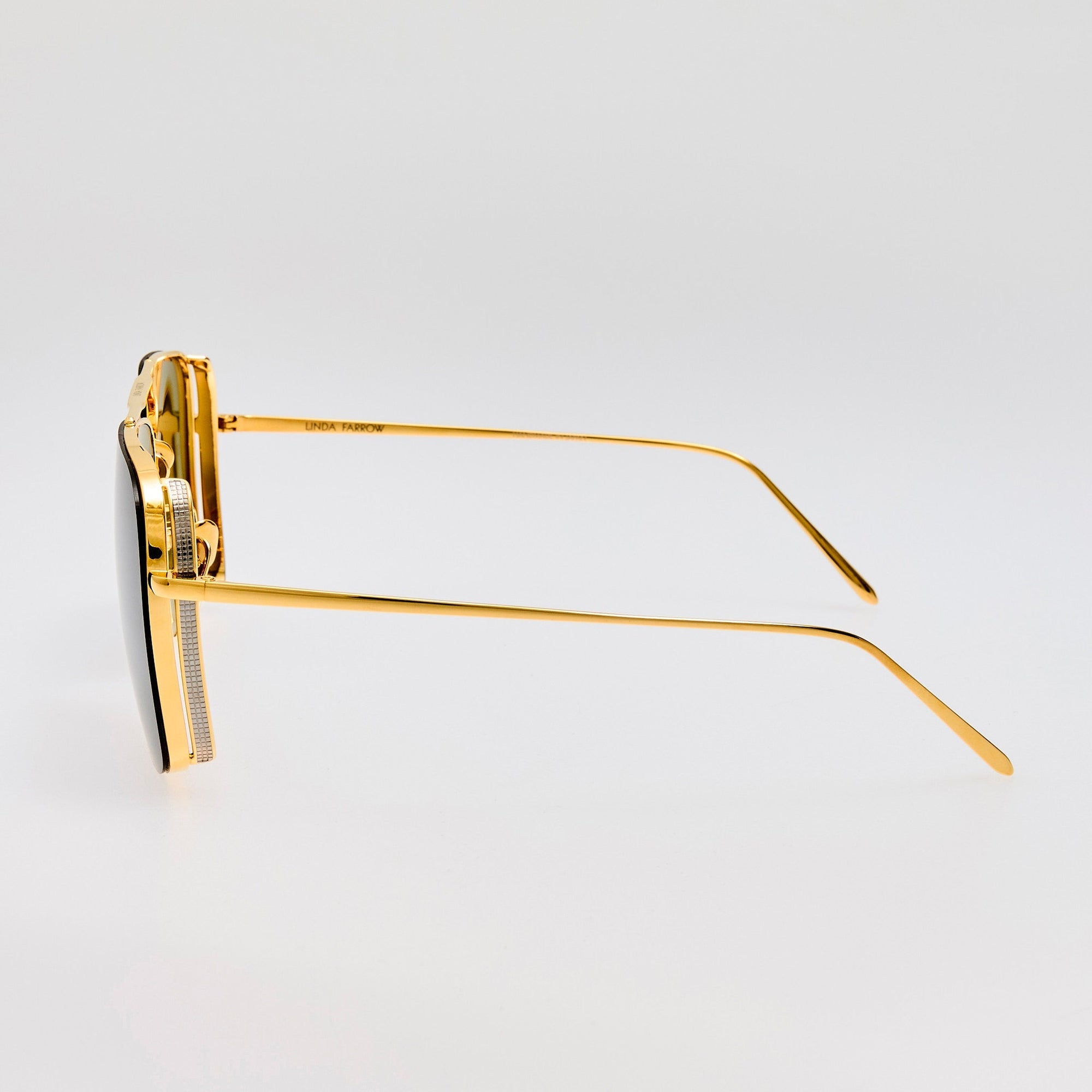 Asher Sunglasses in 22K Gold and Green