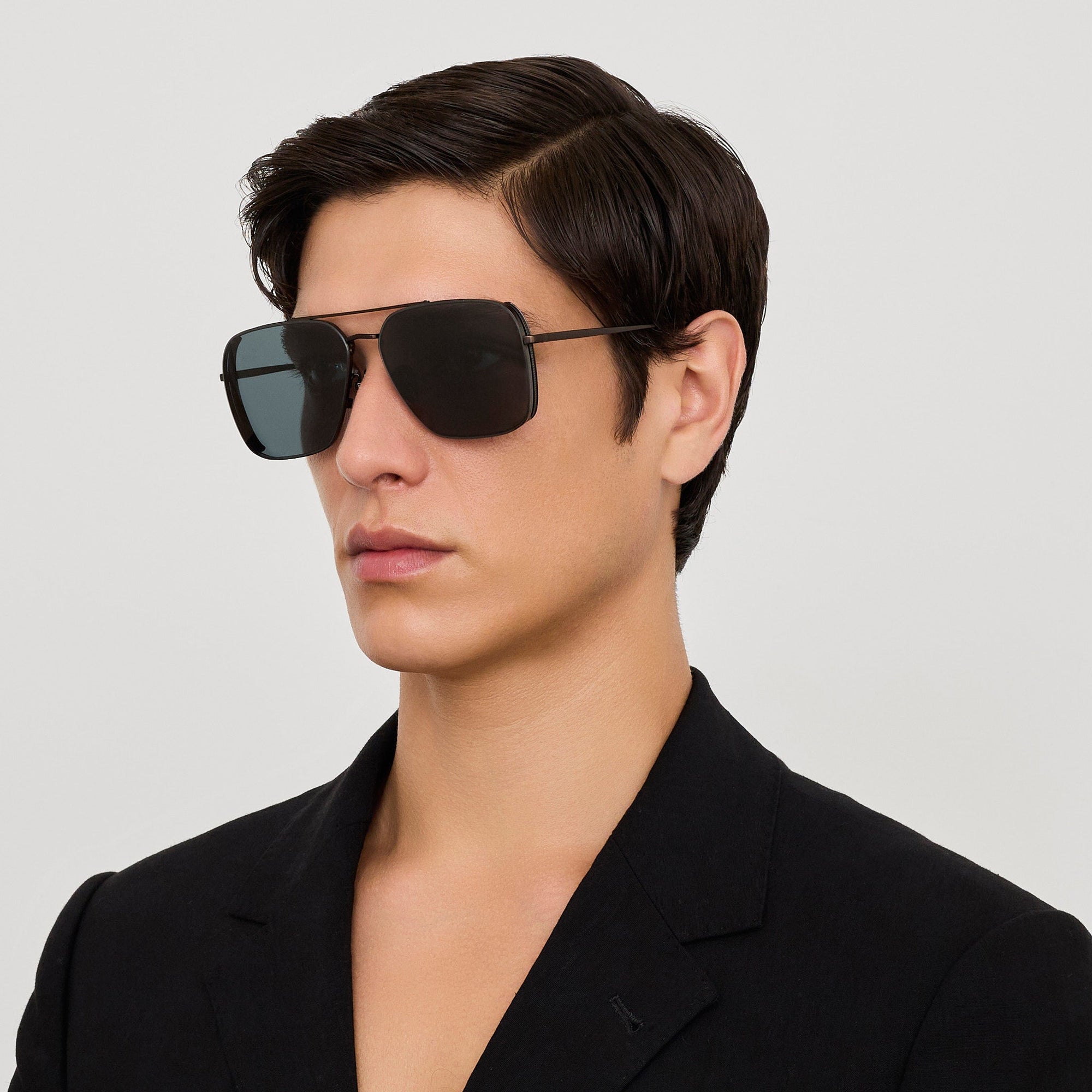 Asher Sunglasses in Matt Black Nickel