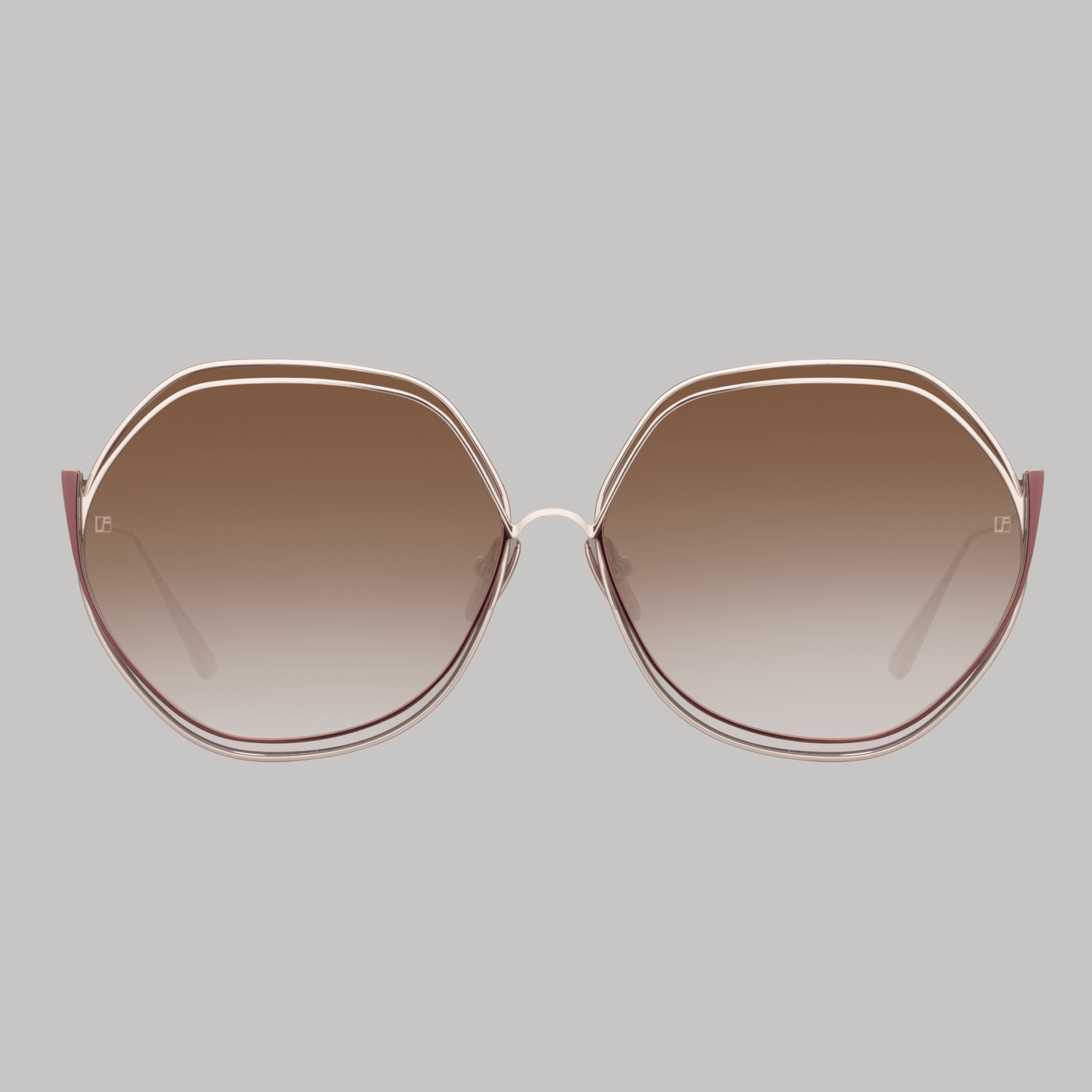 Aspen Sunglasses in 22K Gold and Mocha