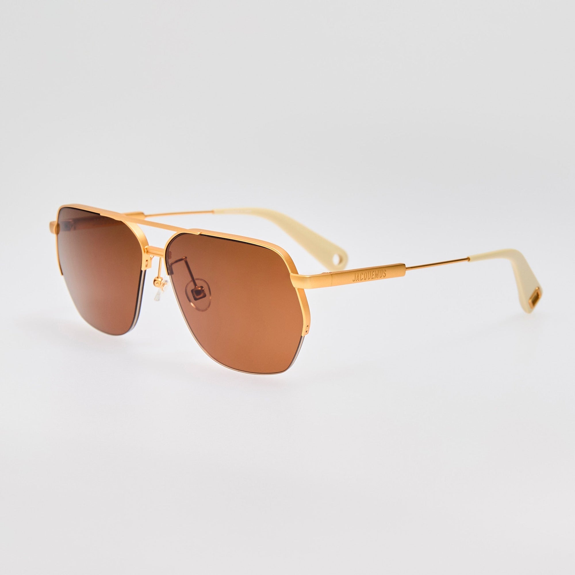Aviador Sunglasses in Matt Gold and Brown
