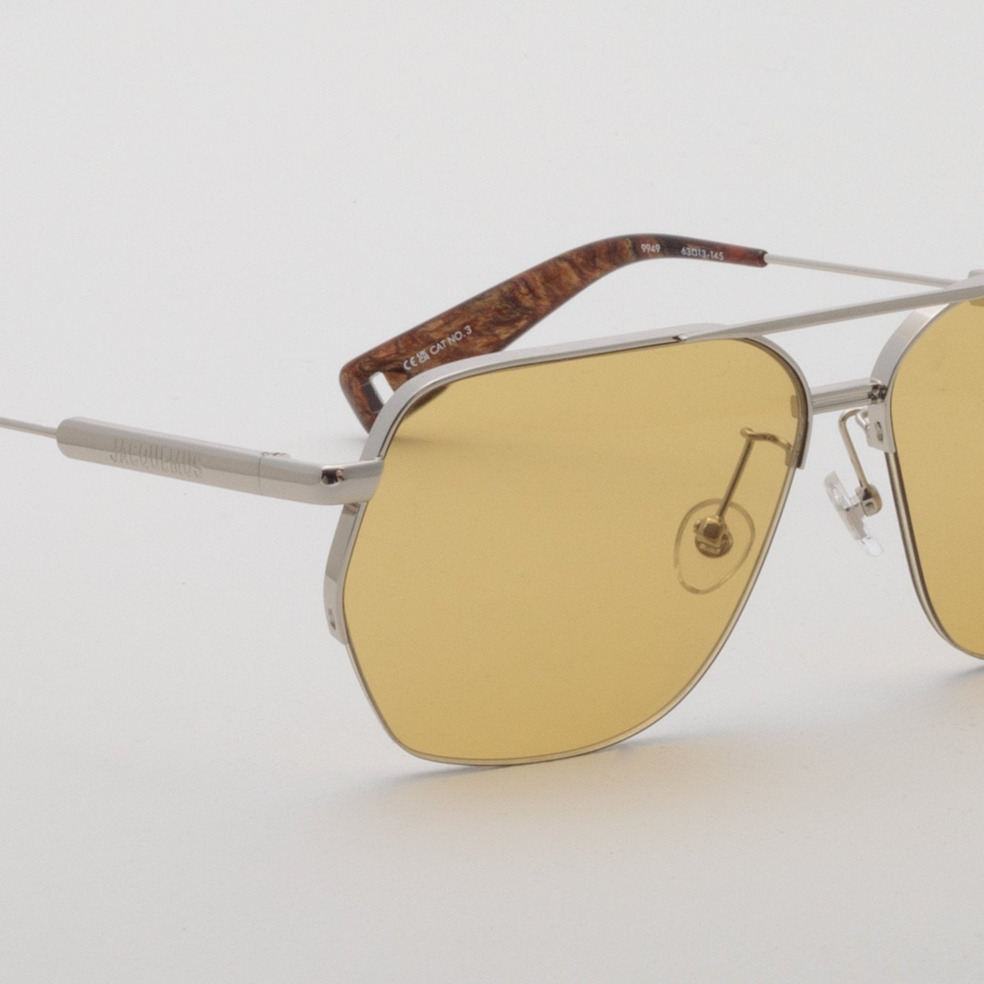 Aviador Sunglasses in Silver and Yellow