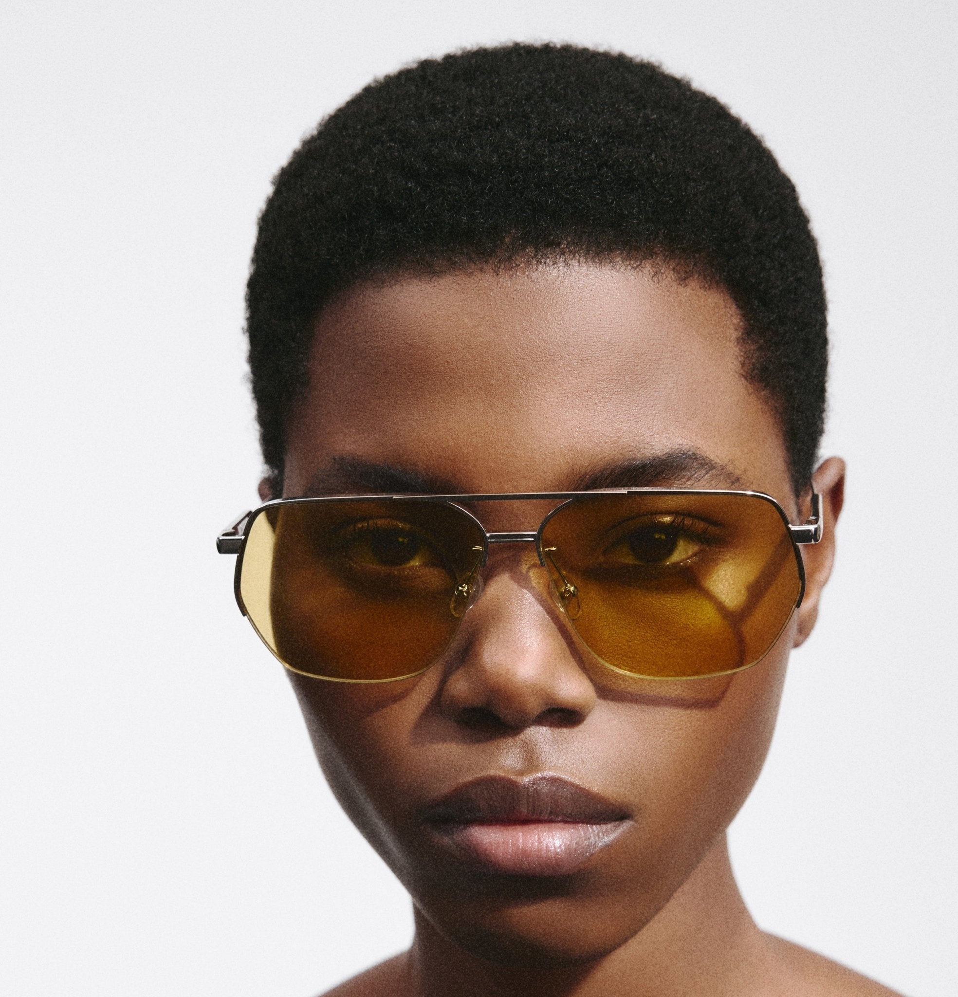 Aviador Sunglasses in Silver and Yellow